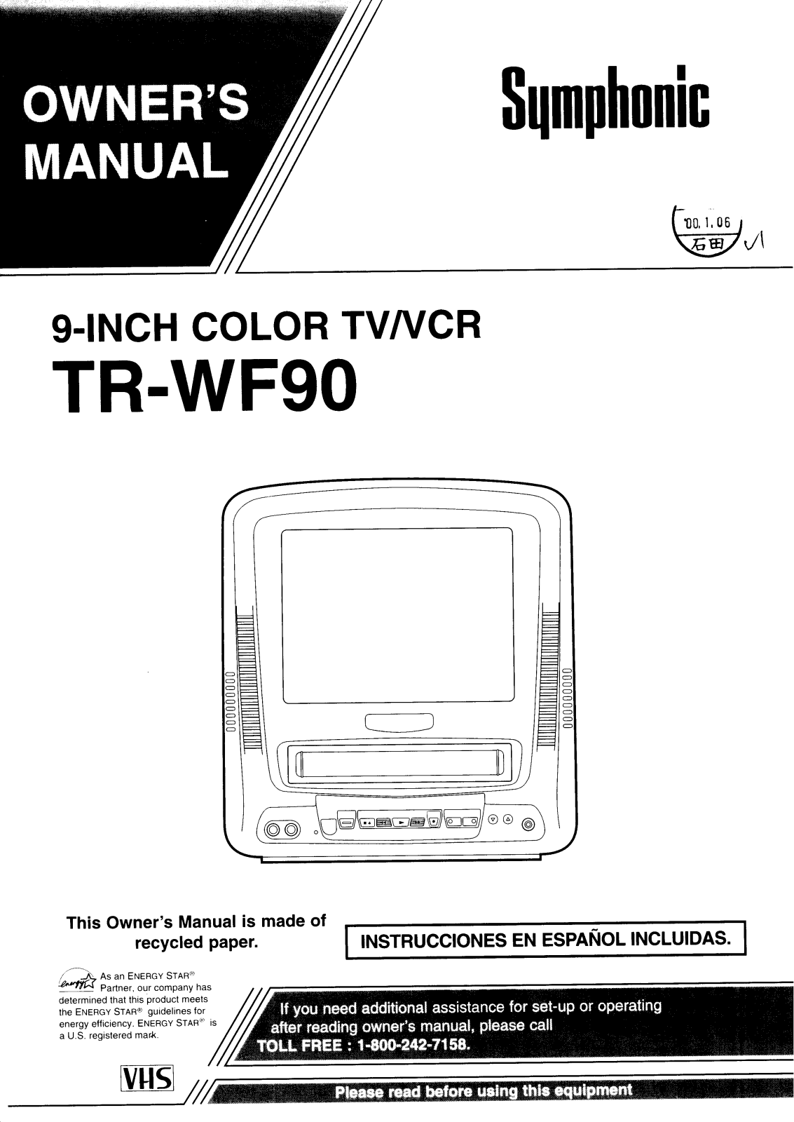 FUNAI TRWF90, TRWF90 User Manual