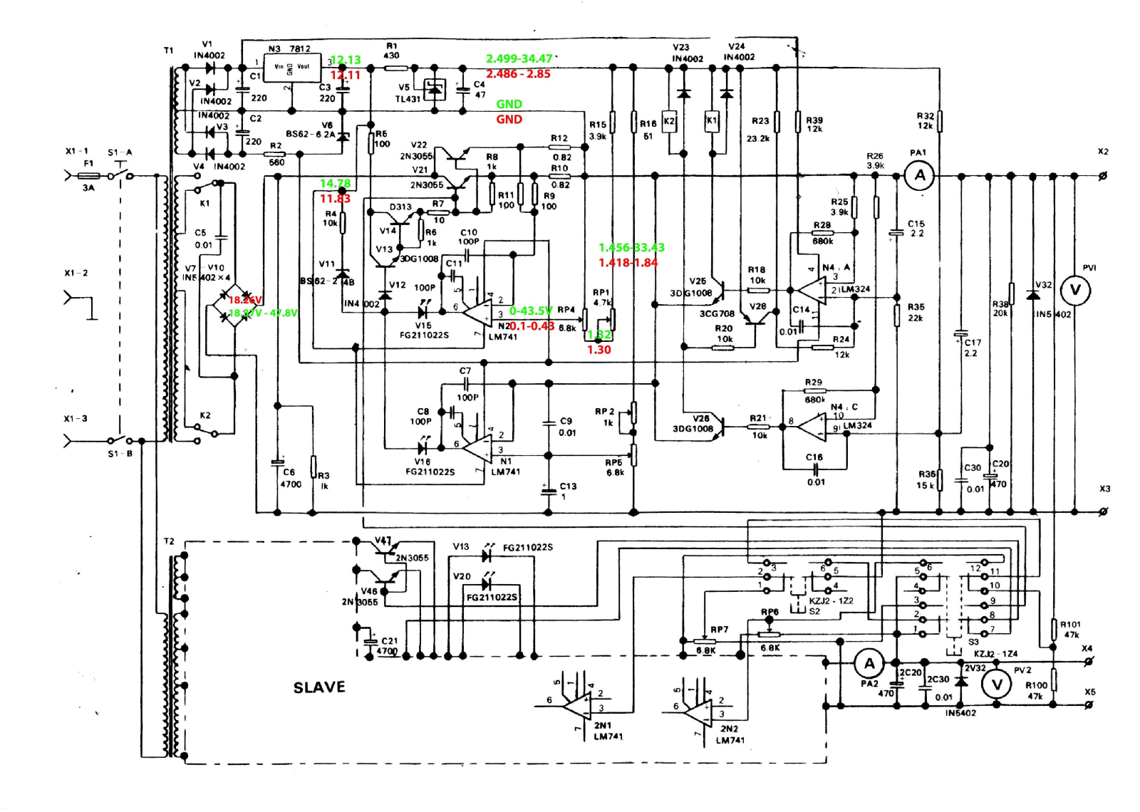 Mastech HY3005D-3 Schematic