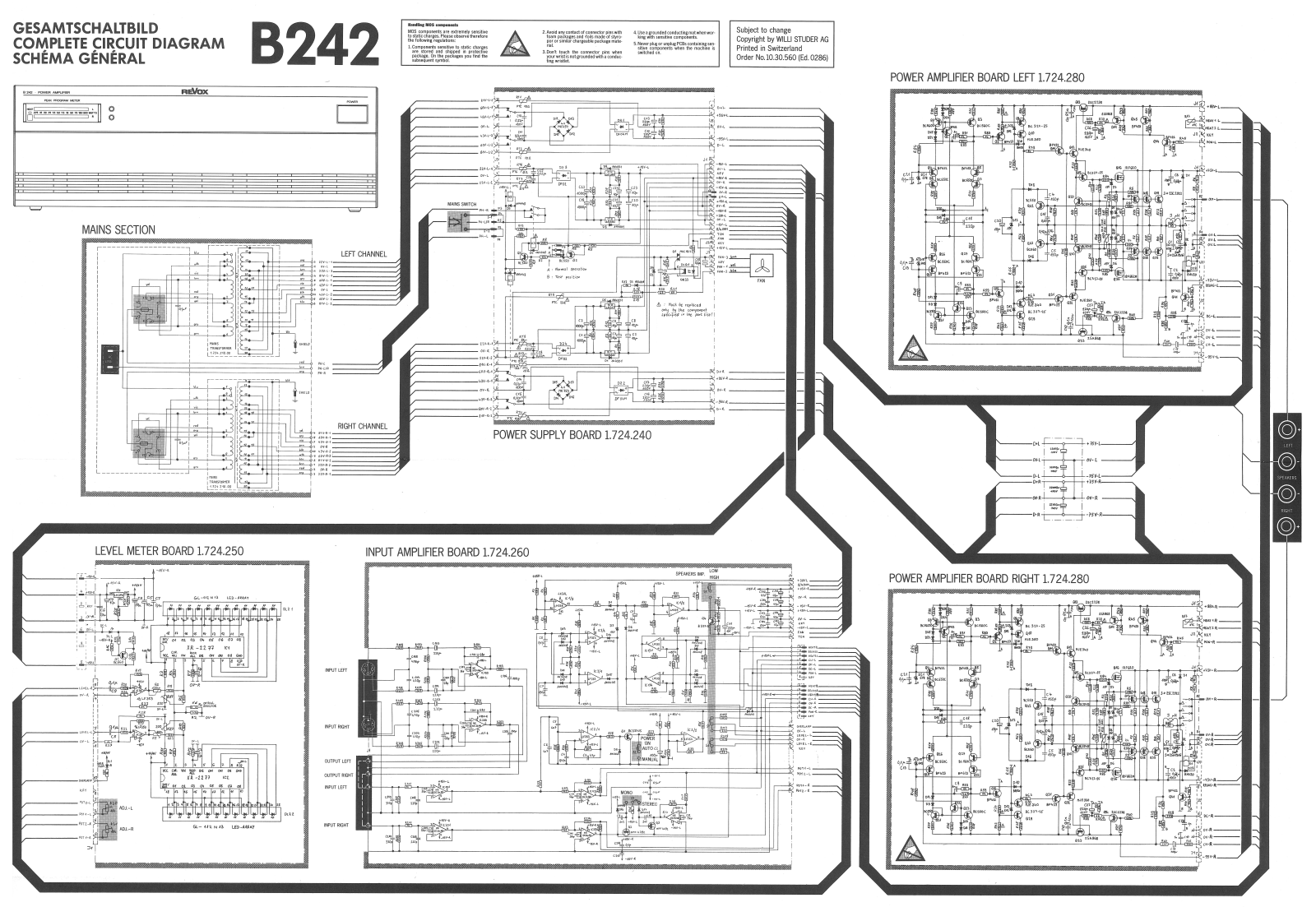 Revox B-242 Schematic