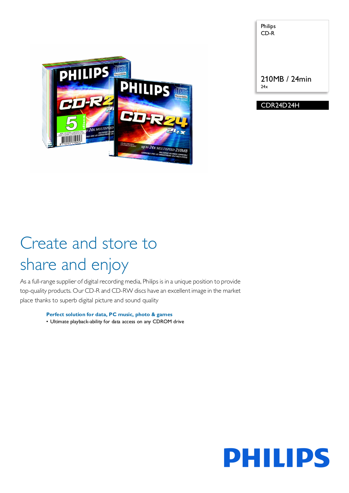 Philips CDR24D24H User Manual