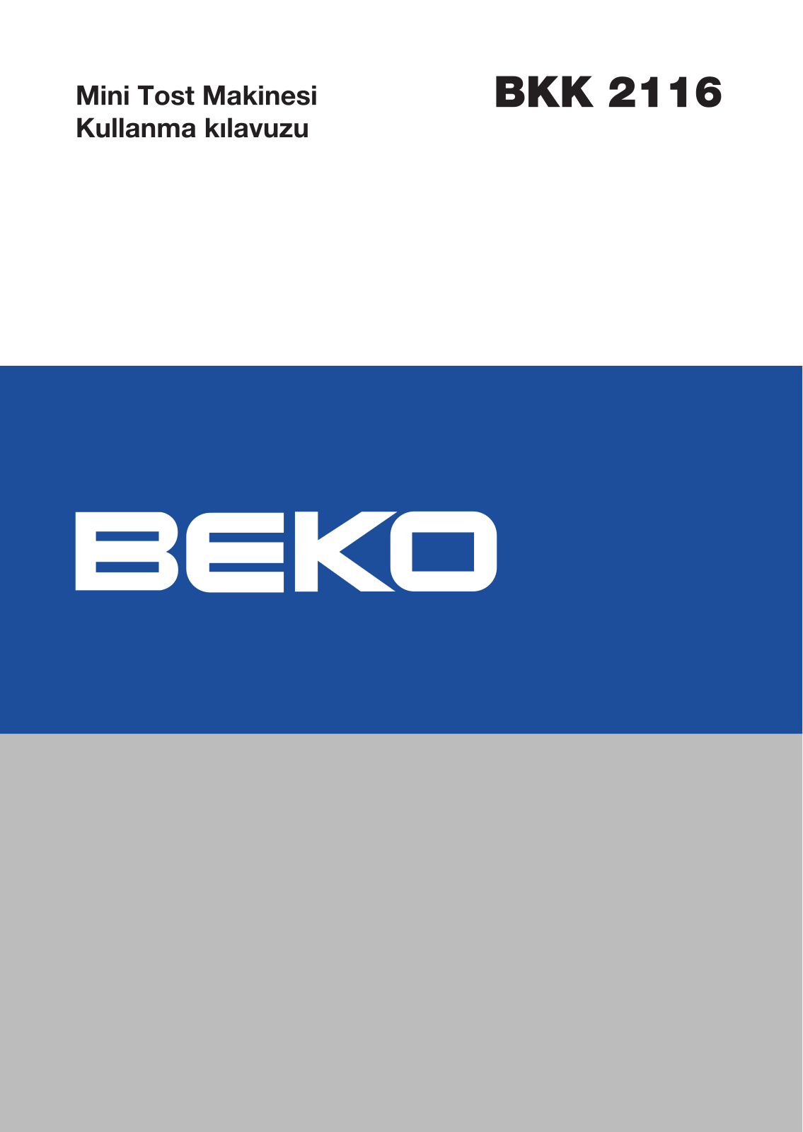 Beko BKK 2116 User Manual