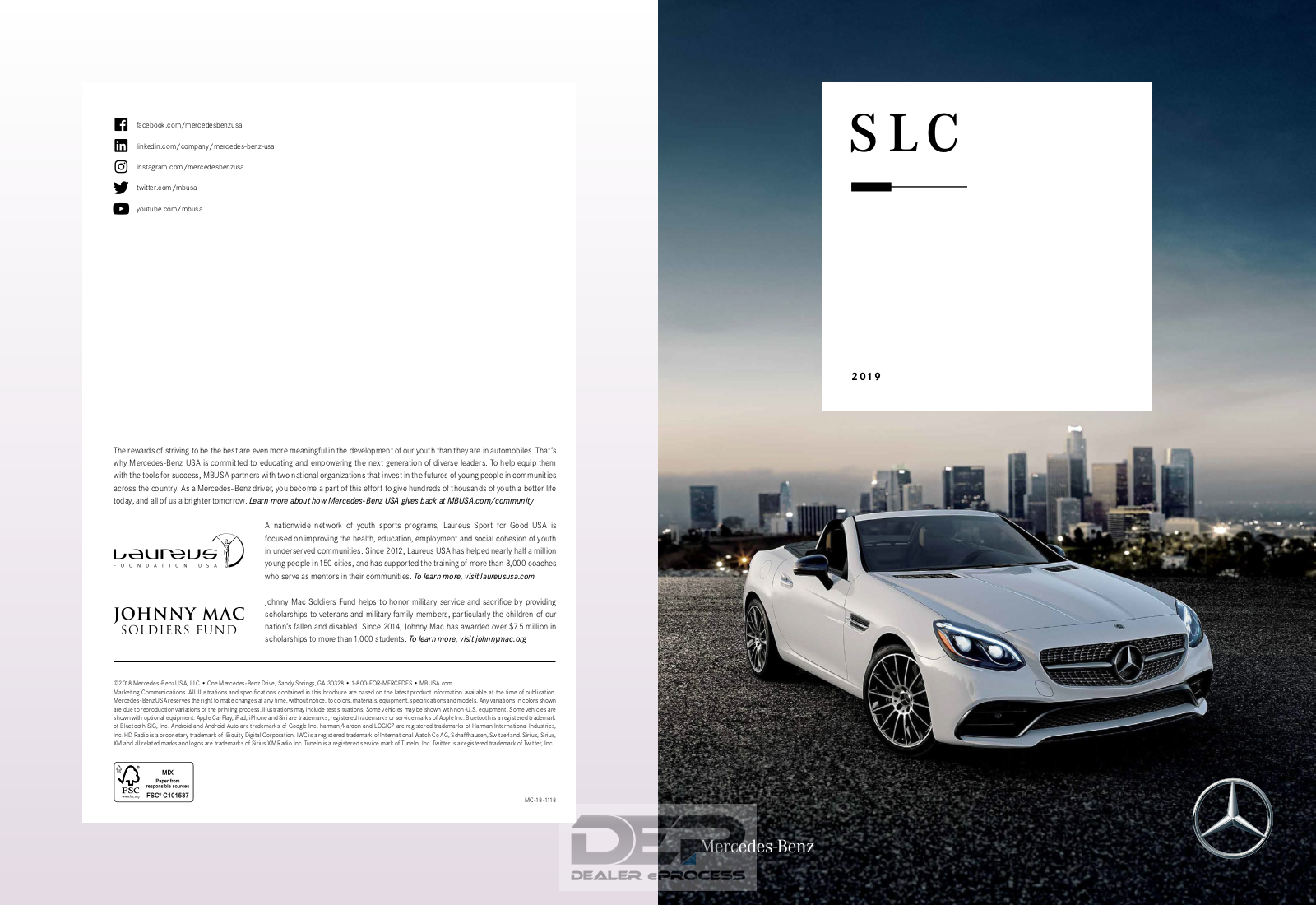 Mercedes Slc                   2019 Owner's Manual