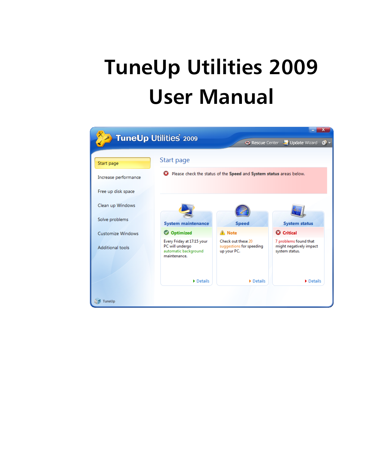 TuneUp Utilities - 2009 User Manual