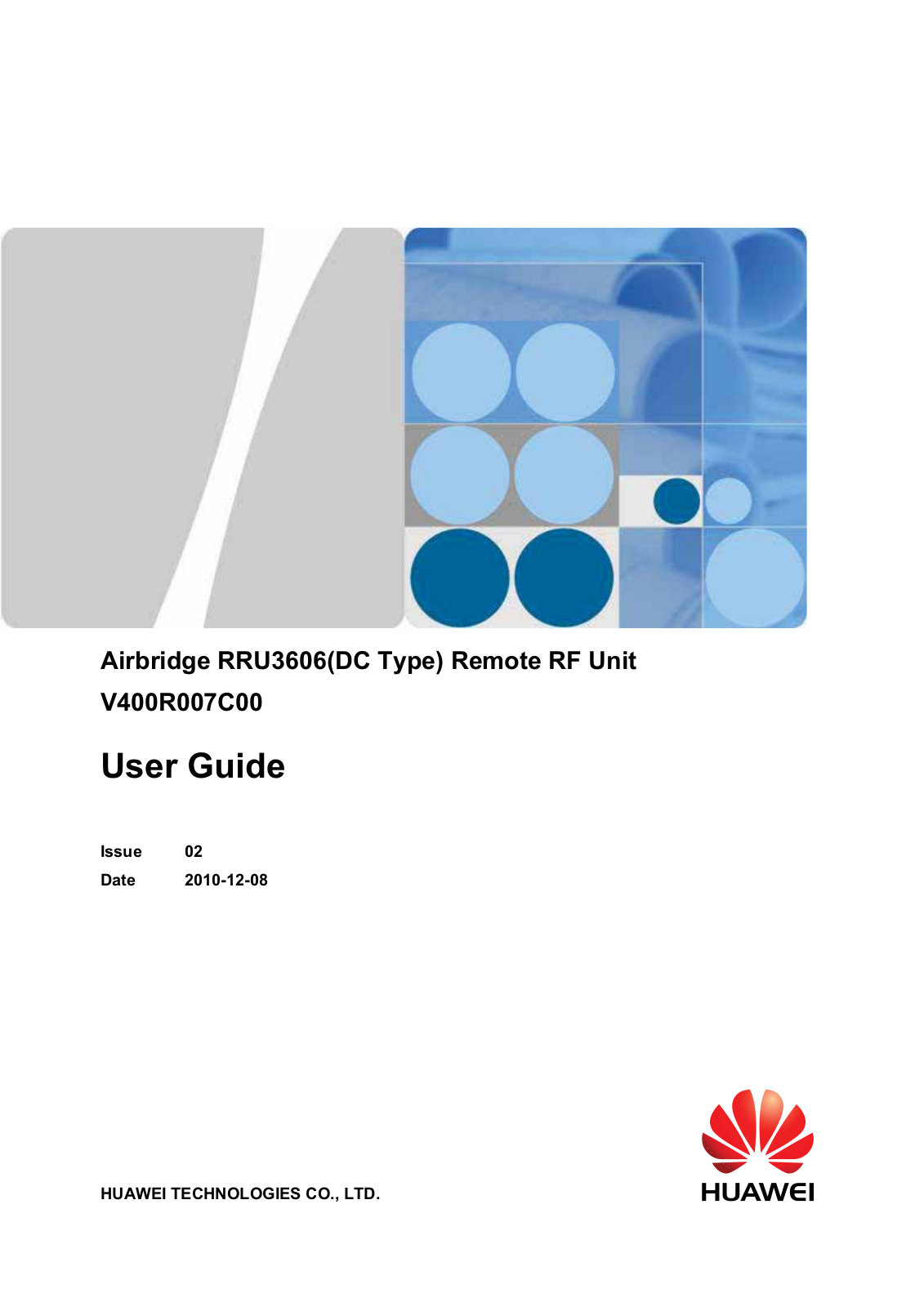 Huawei RRU3606 1900AG Installation Manual