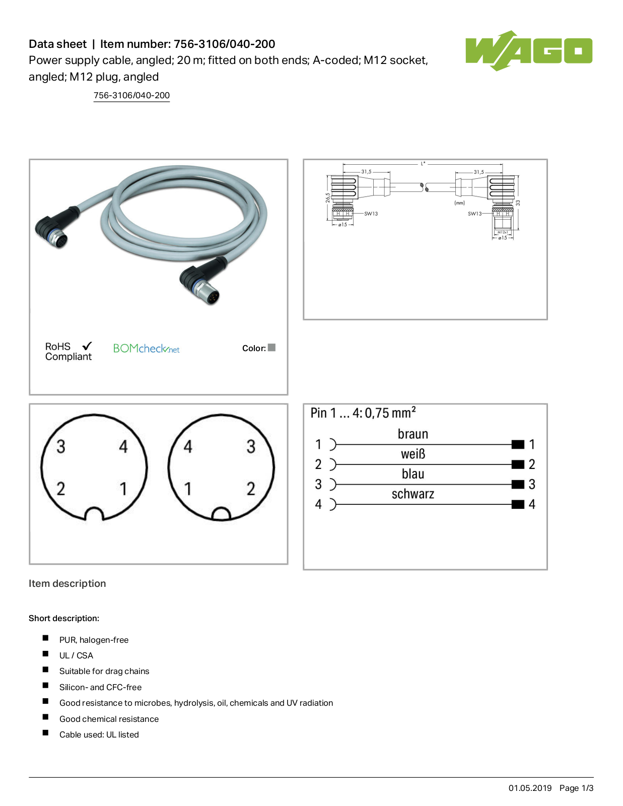 Wago 756-3106/040-200 Data Sheet