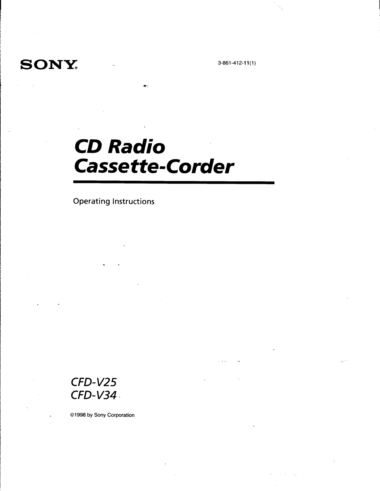 Sony CFD-V34 User Manual