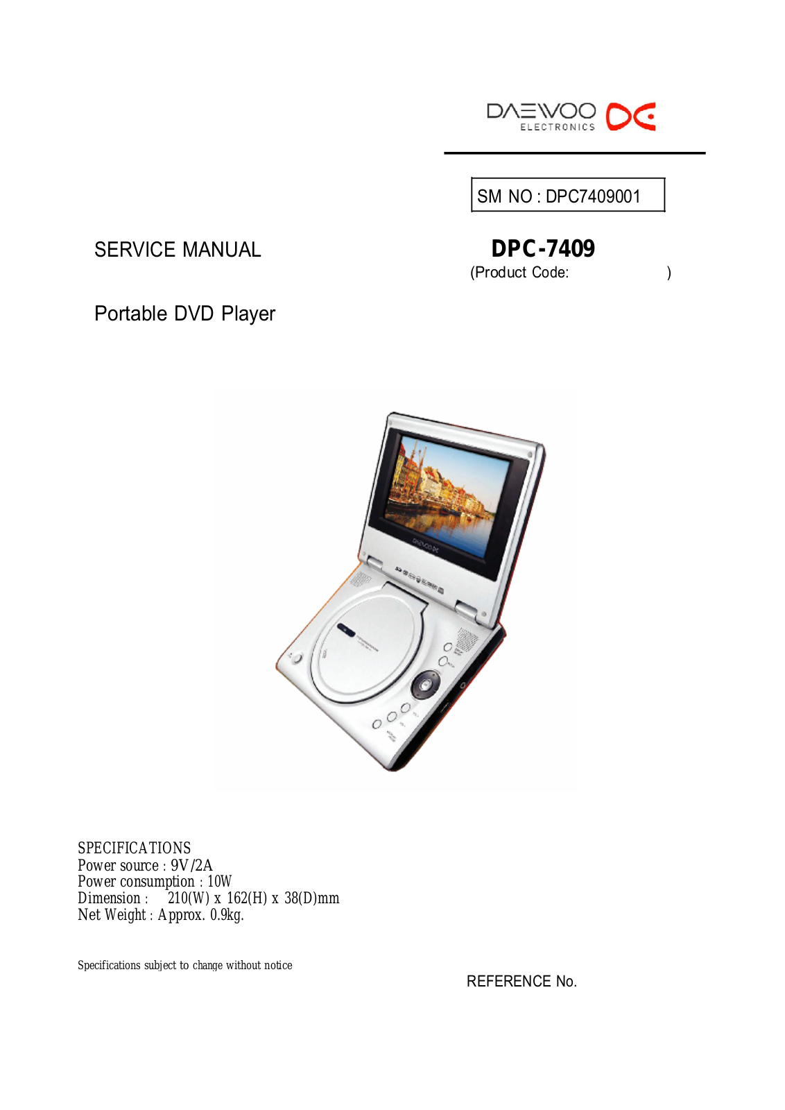 Daewoo DPC-7409 Service Manual