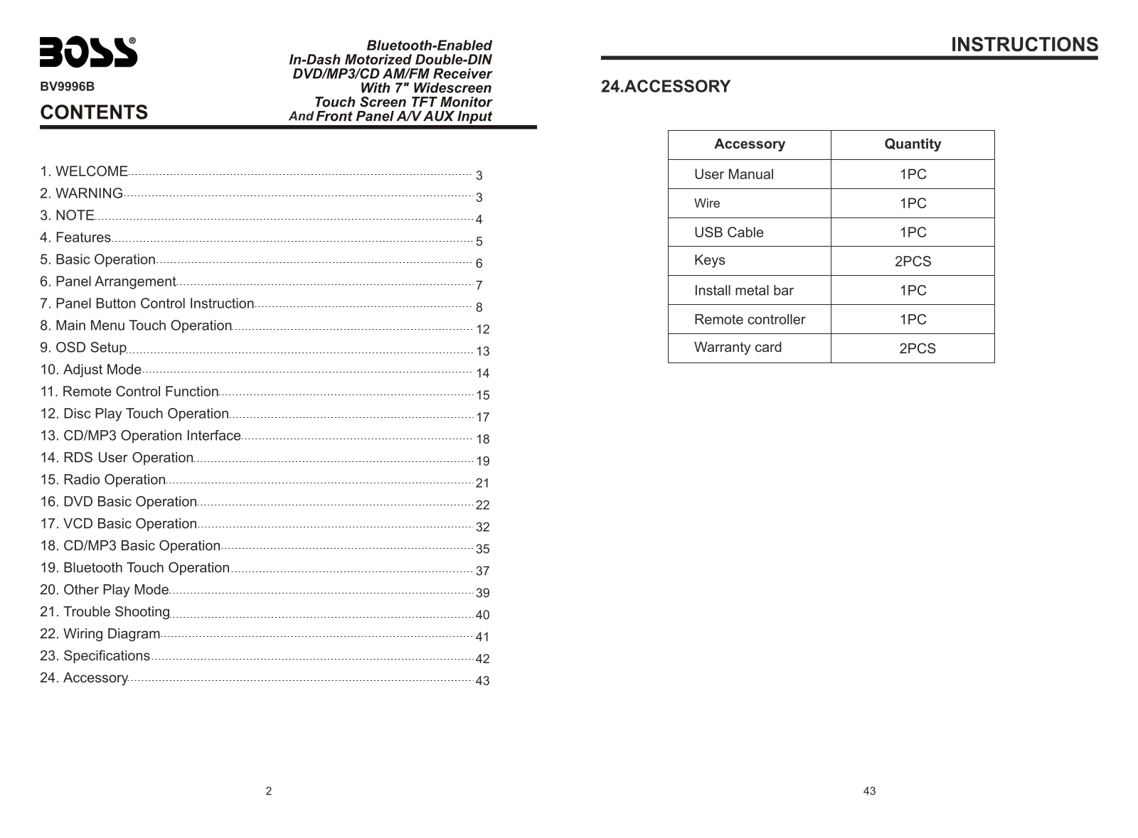 Boss Audio Systems BV9996B User Manual