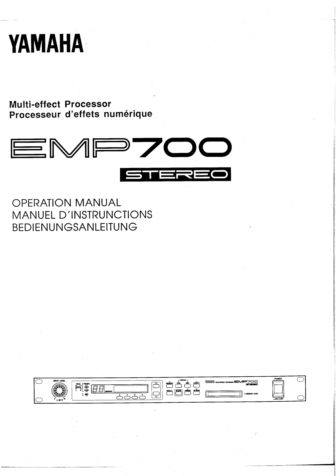 Yamaha EMP700 User Manual