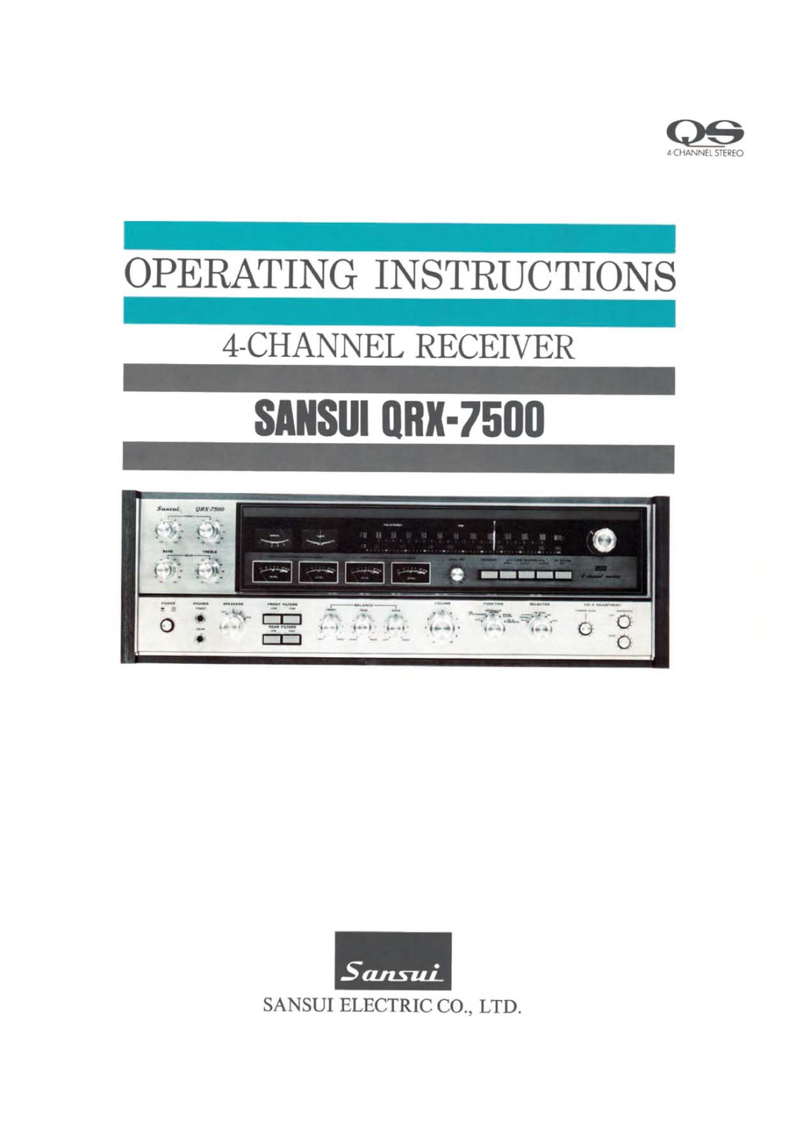 Sansui QRX-7500 Owners Manual