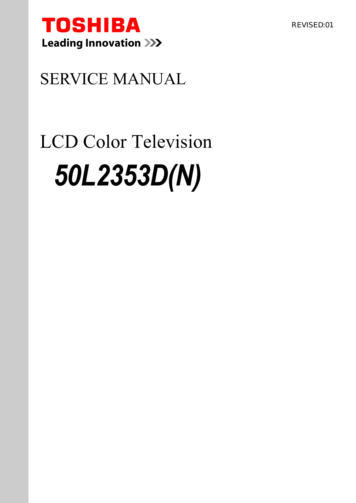 Toshiba 50L2353D Service manual