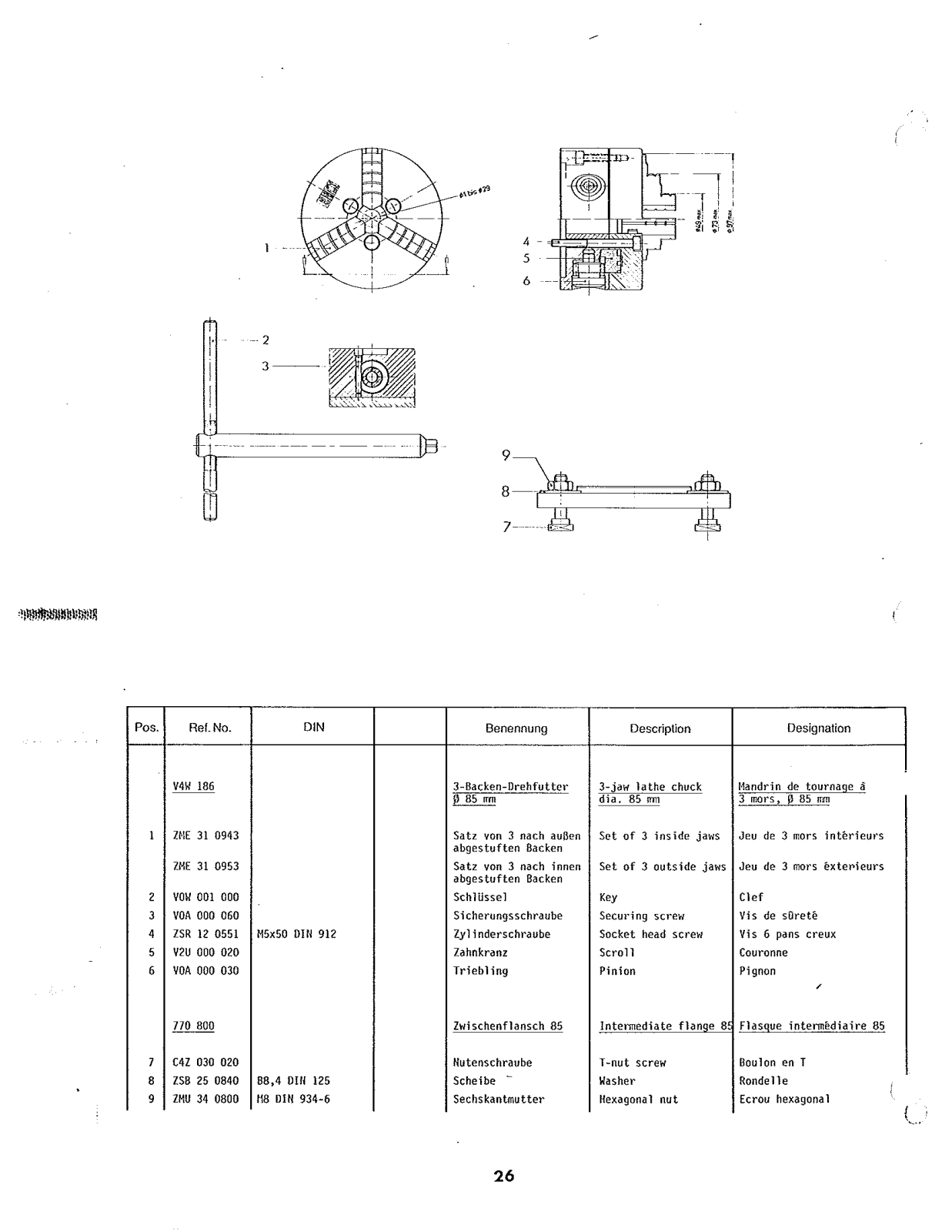 emco winnc VMC 100 Service Parts