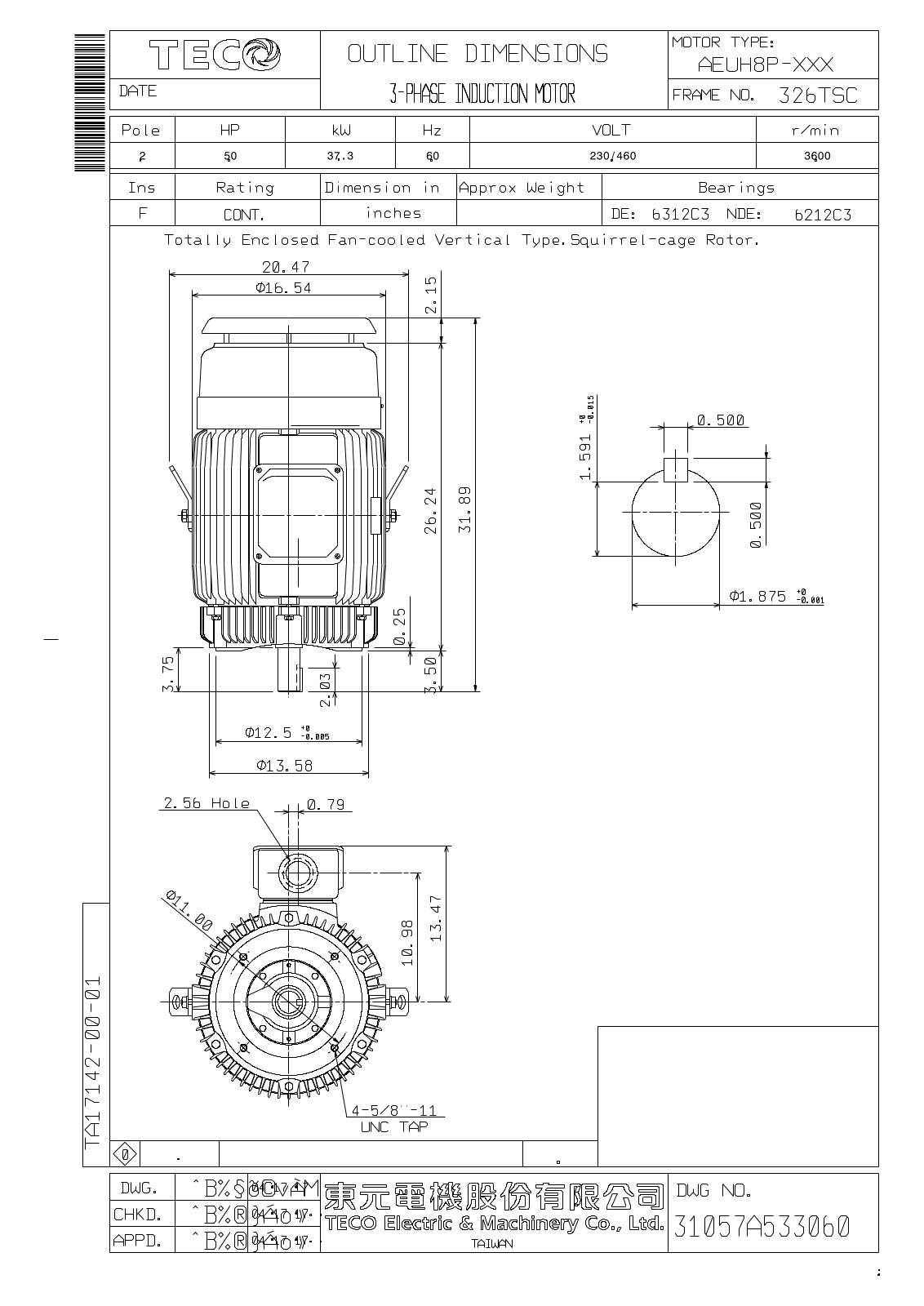 Teco NPV0502C Reference Drawing