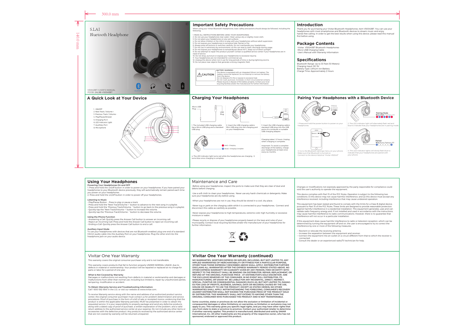 SHENGLAI TECHNOLOGY V50043BT User Manual