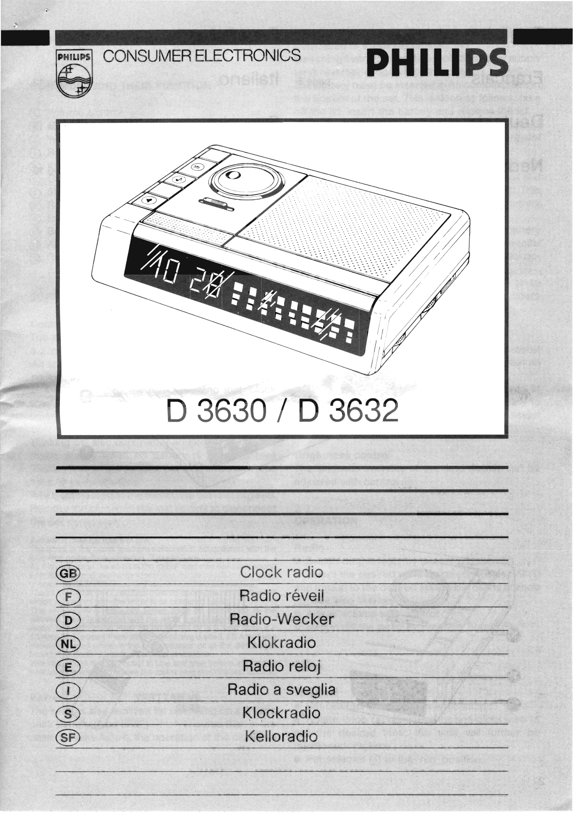 Philips D-3630, D-3632 Service manual