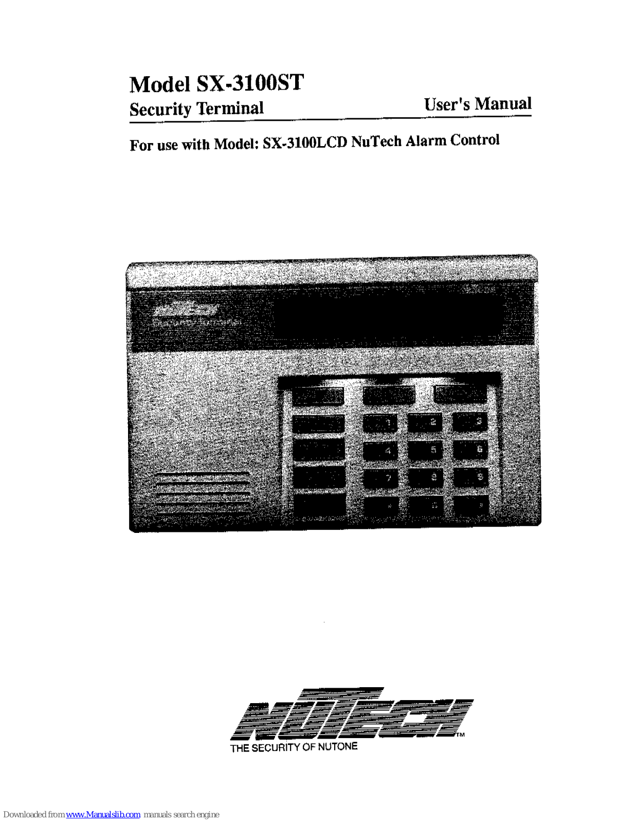 NuTech SX-3100LCD, SX-3100ST User Manual