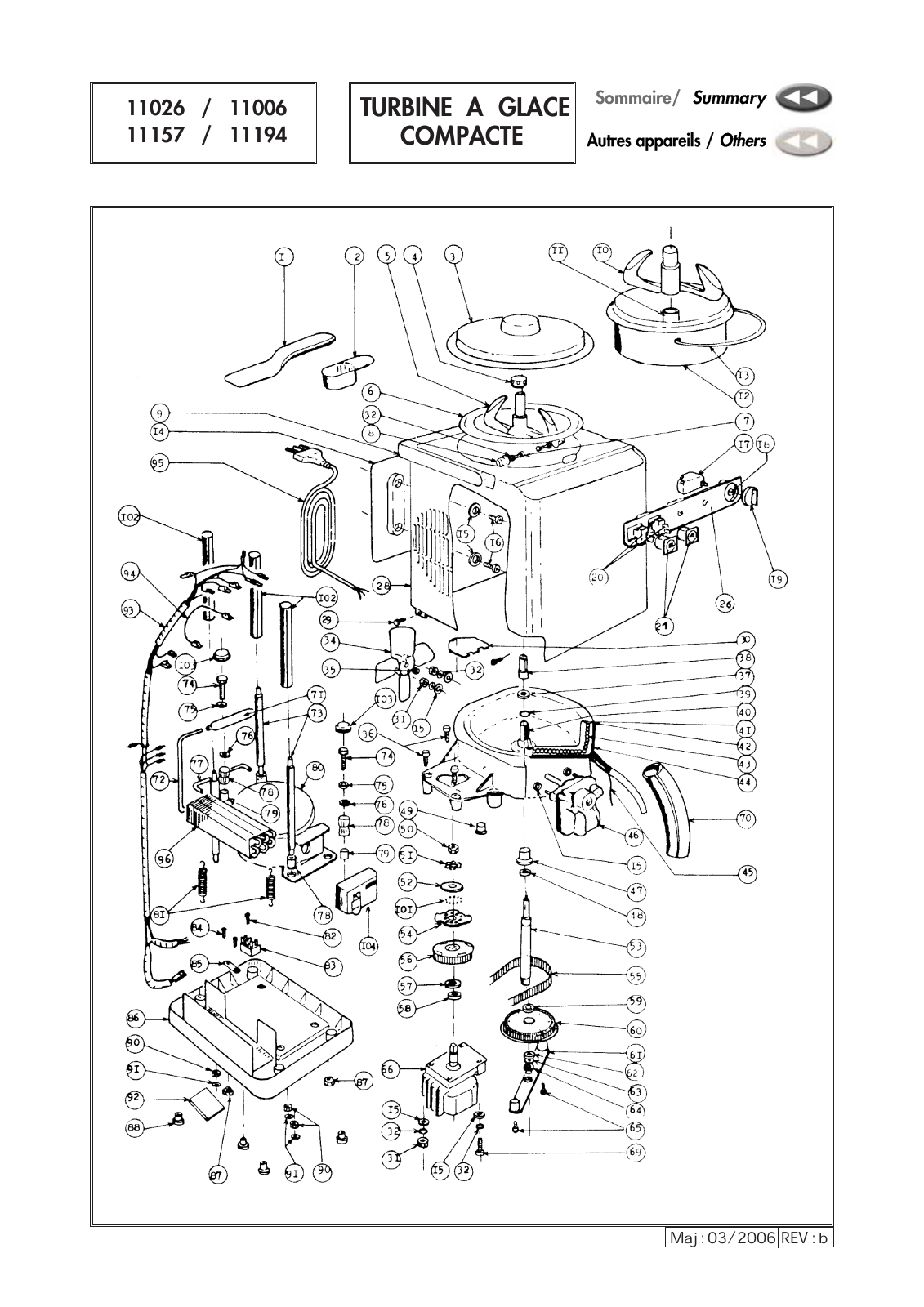 MAGIMIX Turbine à glace User Manual