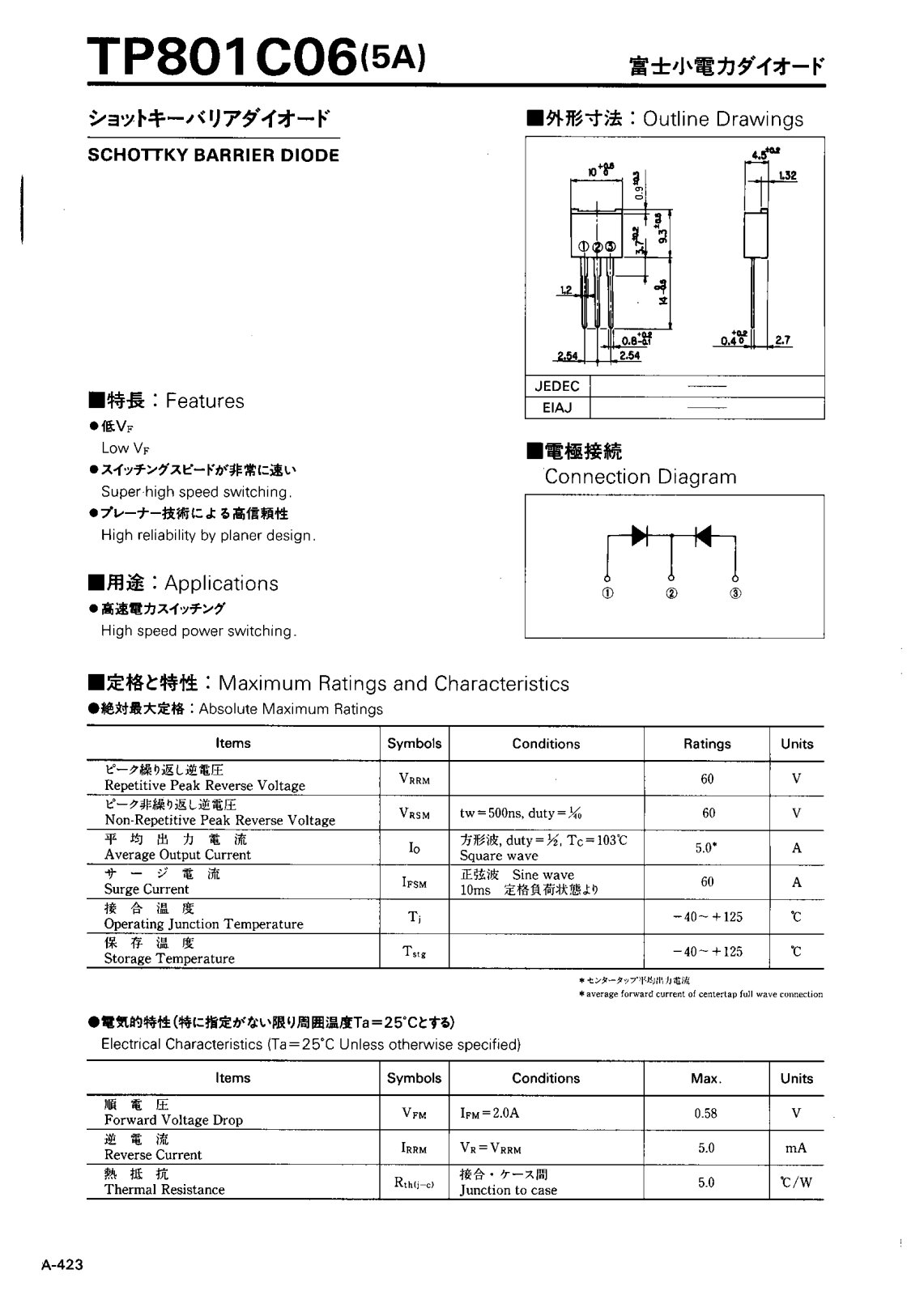 Collmer Semiconductor TP801C06 Datasheet