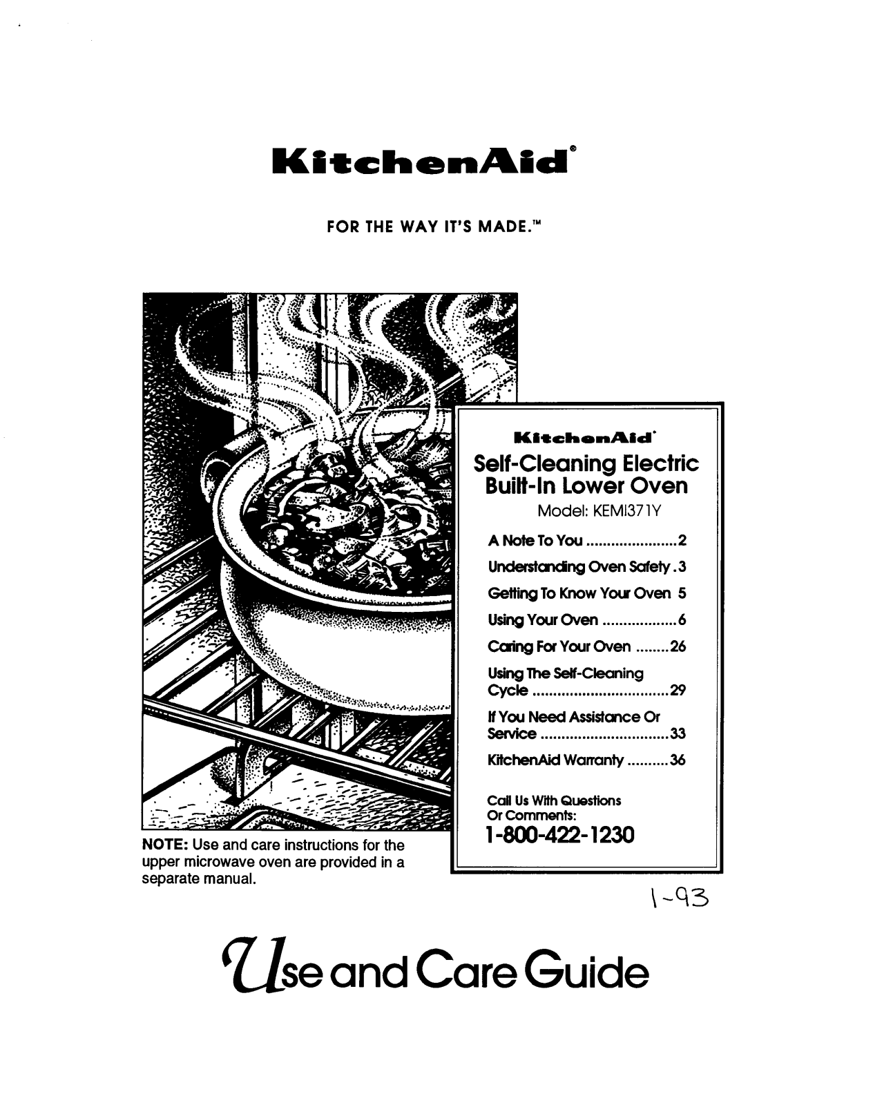 KitchenAid KEMI371Y User Manual