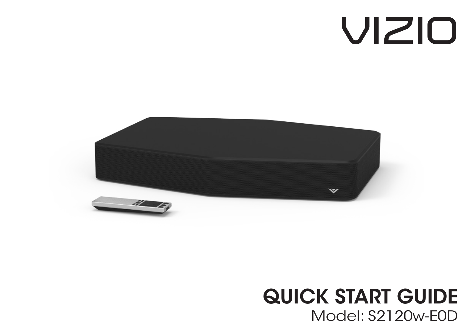 Vizio S2120w-E0D Quickstart Guide