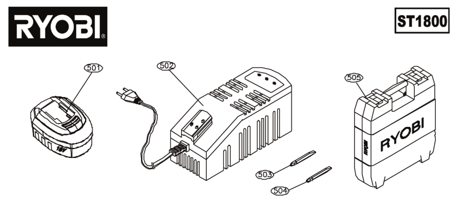 Ryobi ST1800 User Manual