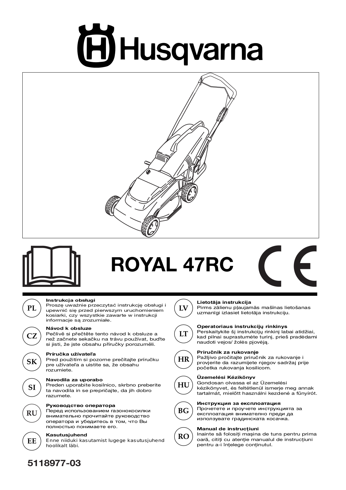 Husqvarna ROYAL 47 RC User Manual