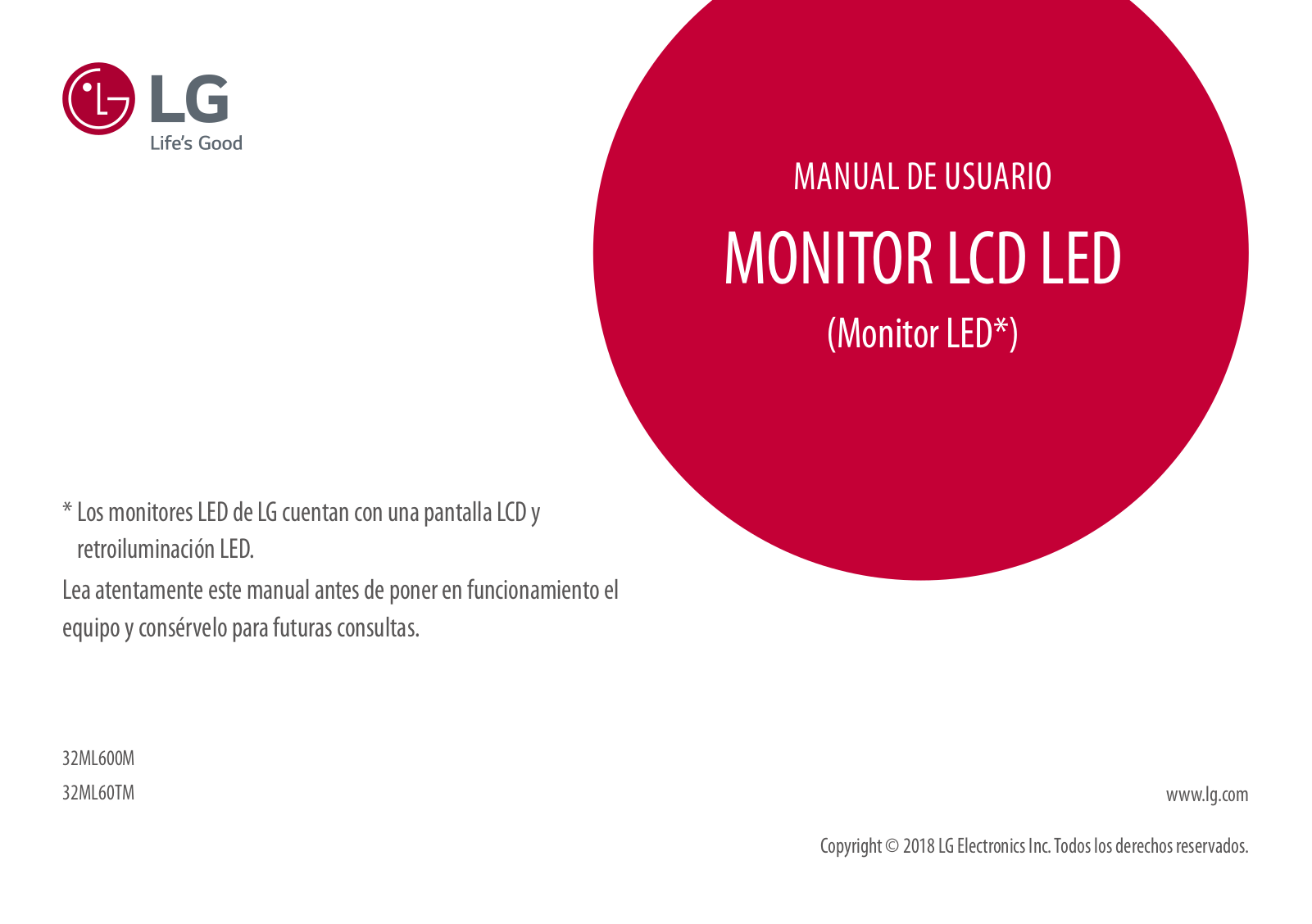 LG 32ML600M-B User Manual