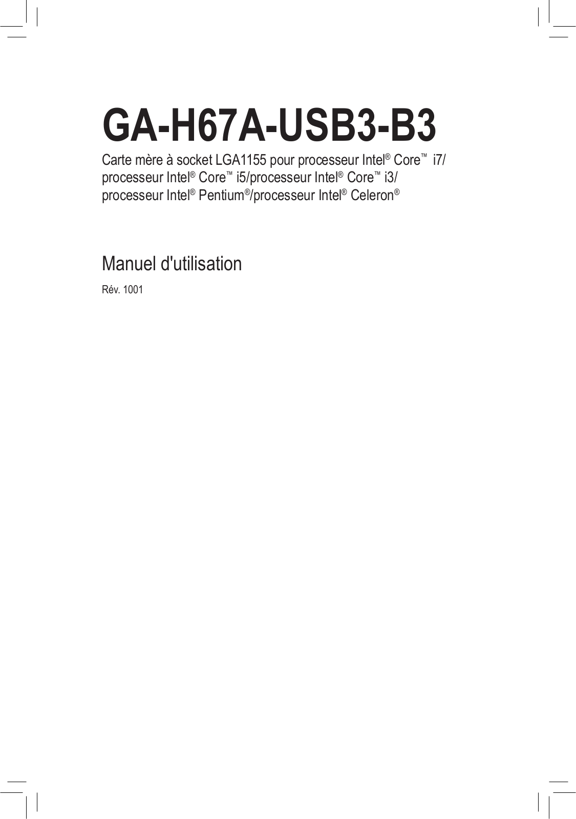 GIGABYTE GA-H67A-USB3-B3 User Manual