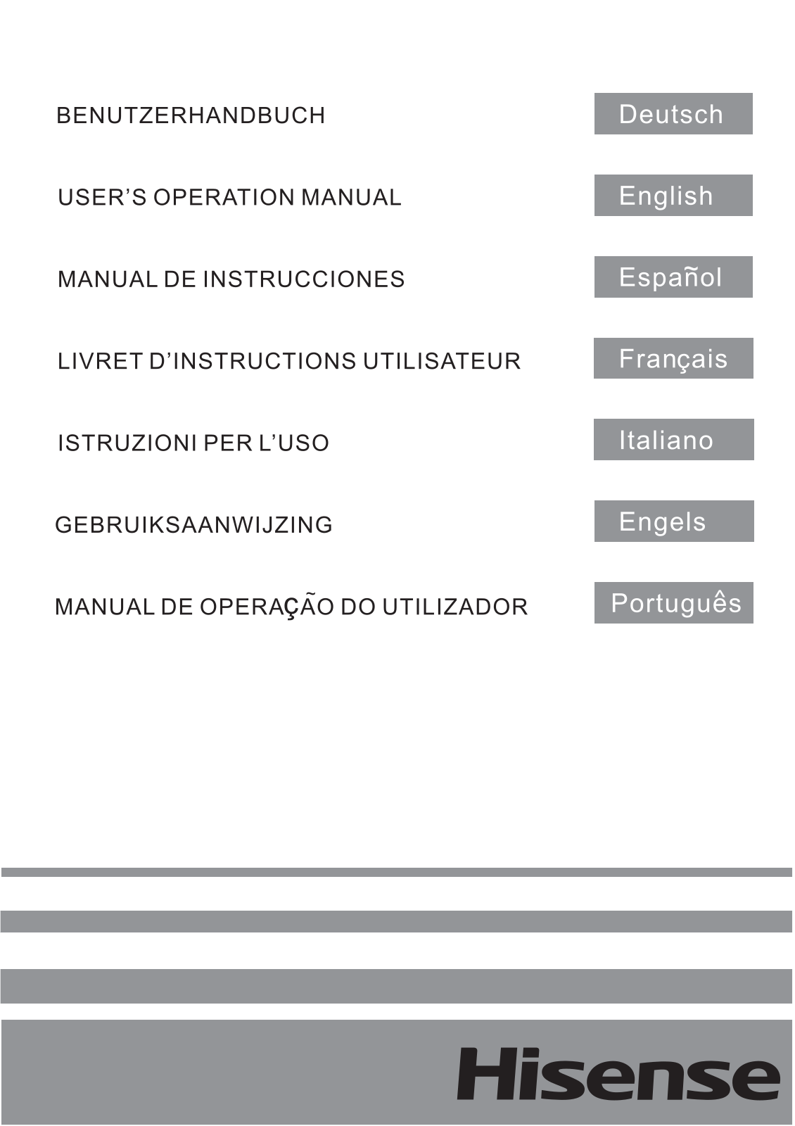 Hisense FV341N4AS1 Operating Instructions