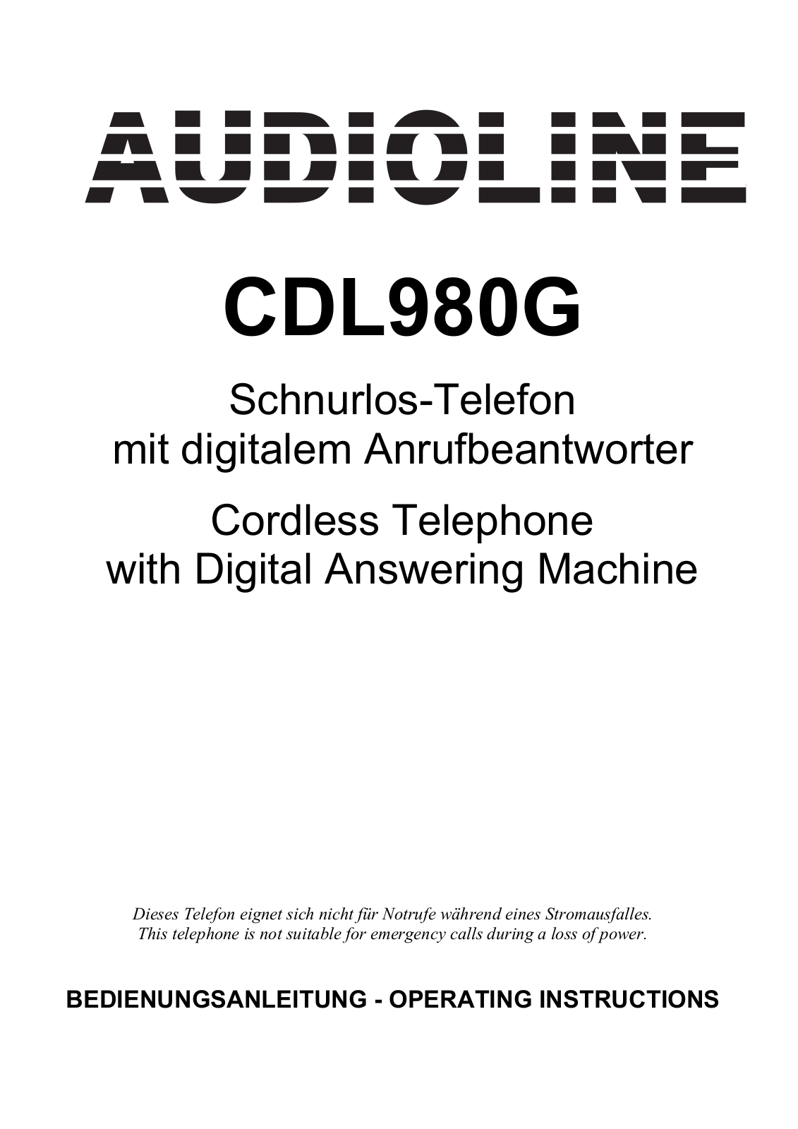 Audioline CDL980G Users Manual