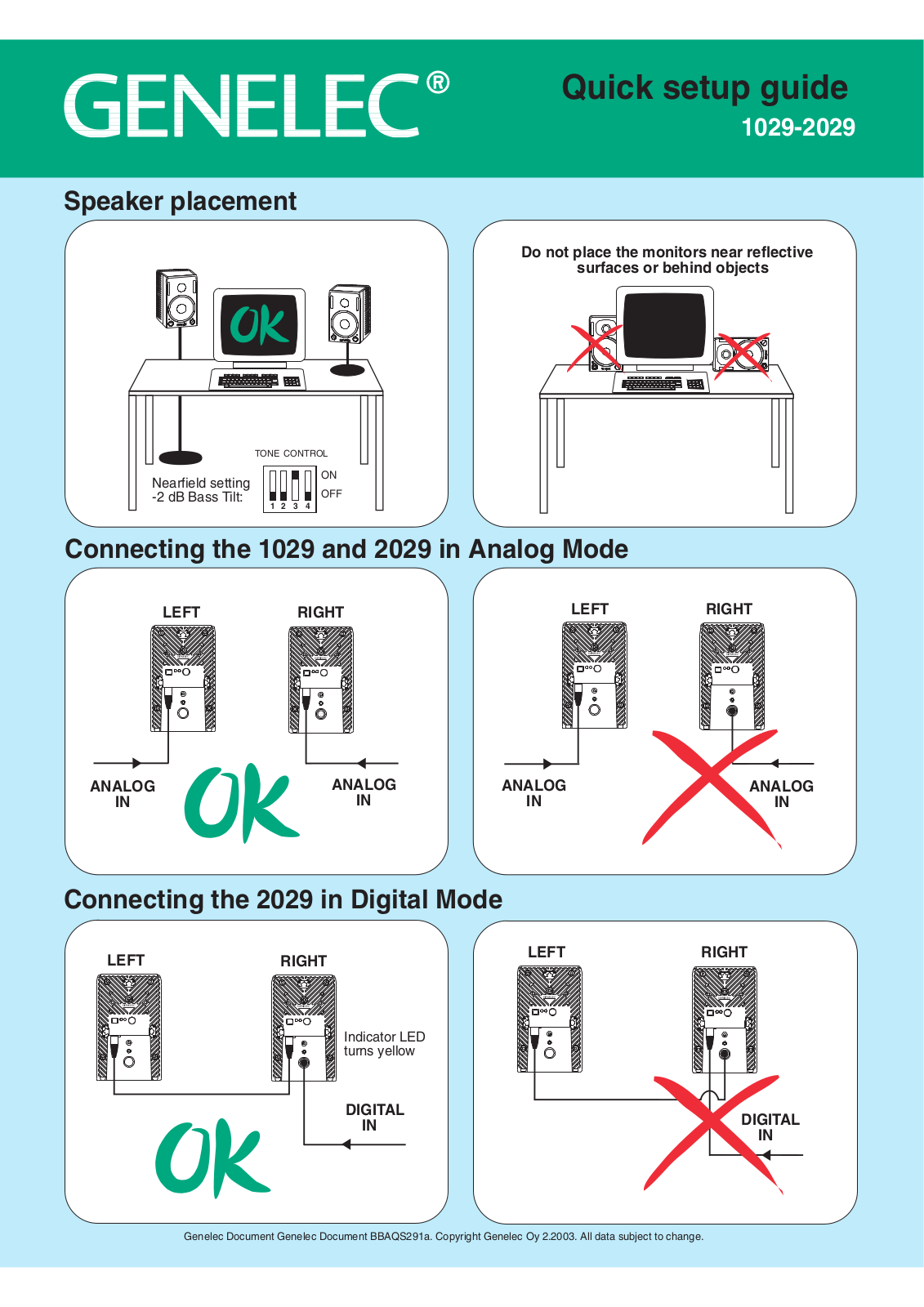 Genelec 2029 Owners manual