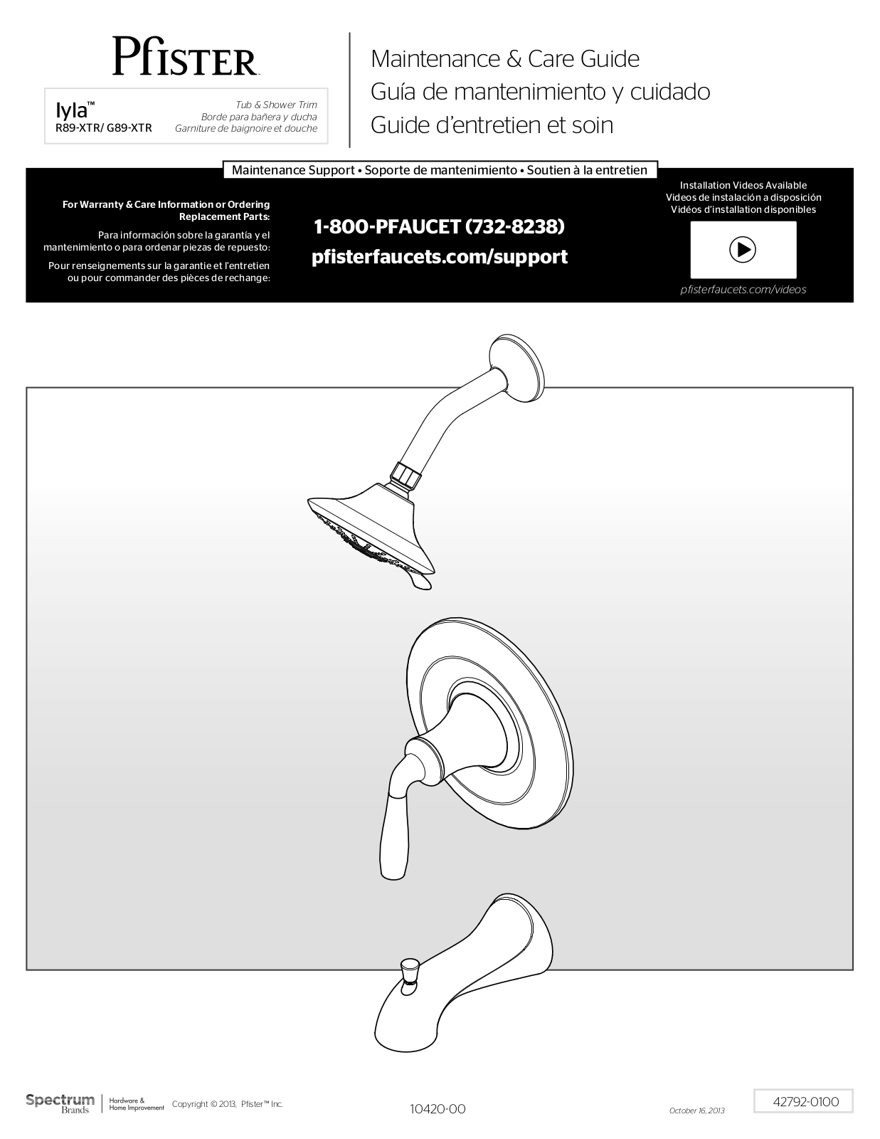 Pfister G89-7TRK User Manual