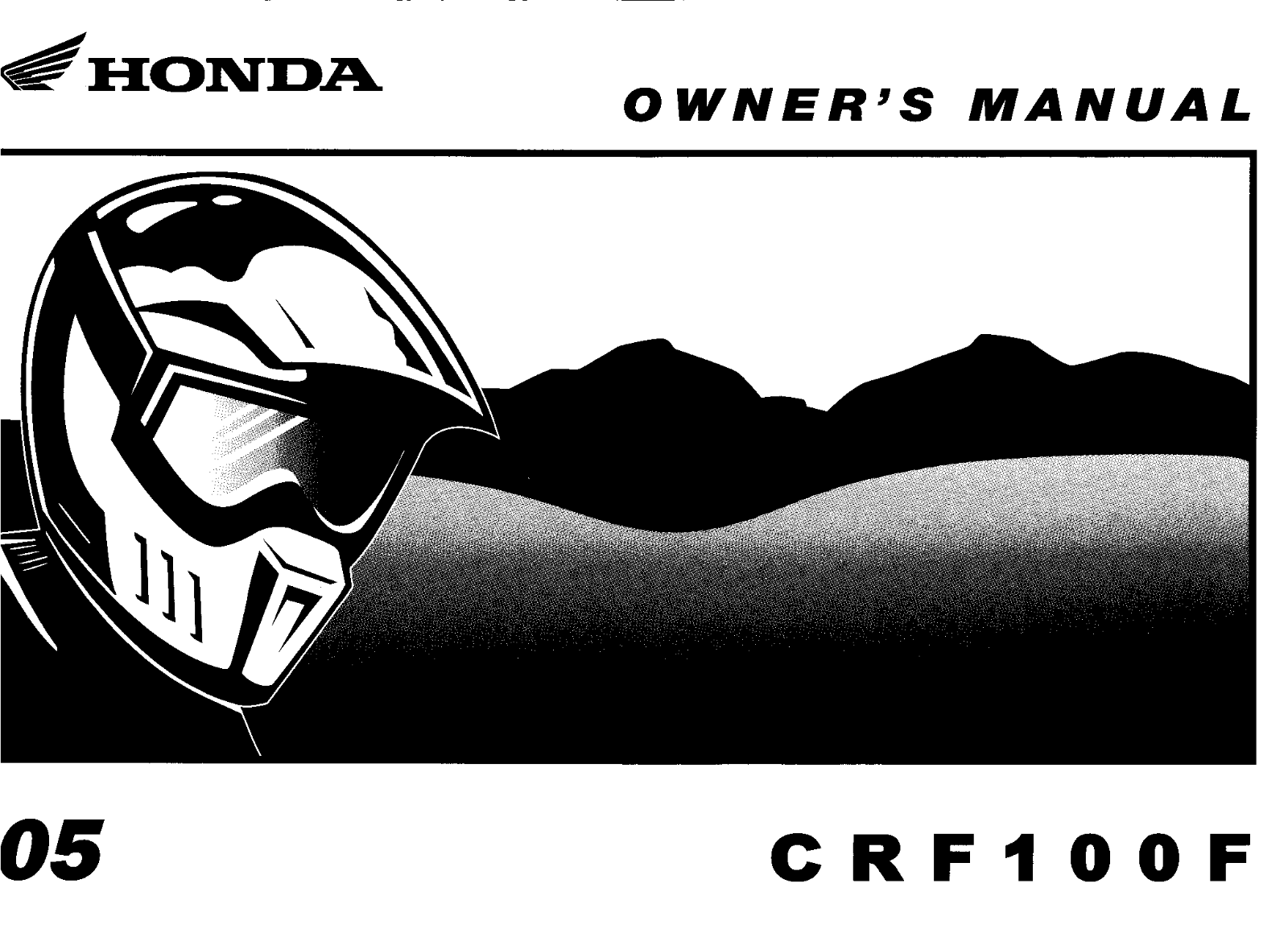 Honda CRF100F 2005 Owner's Manual