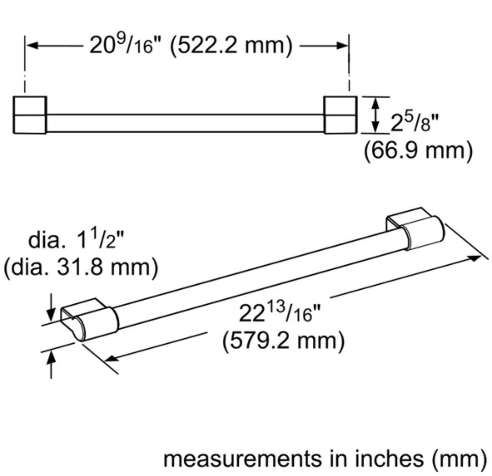 Thermador PR22HNDL20 Technical Drawing