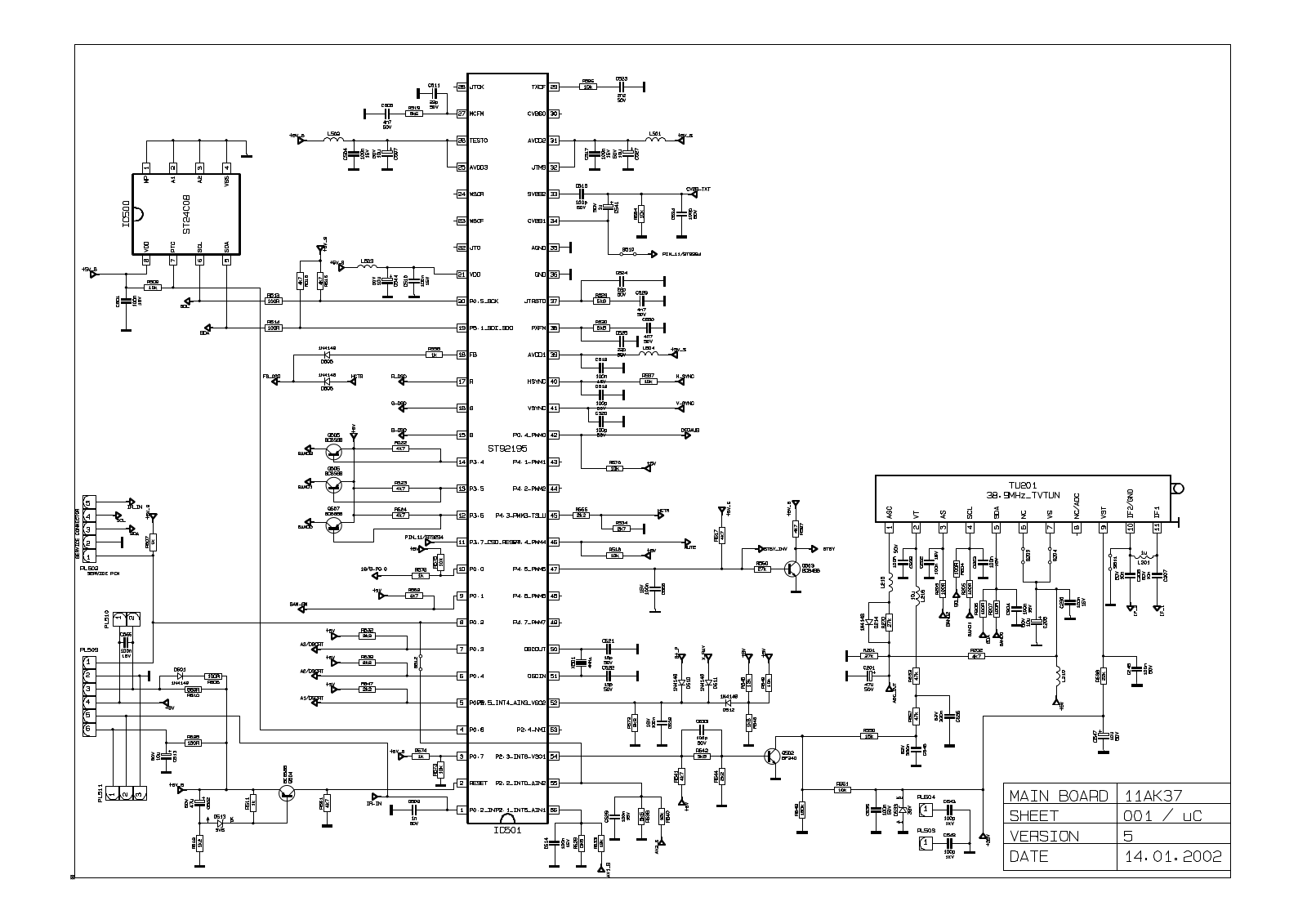 Vestel 11AK37 Schematics