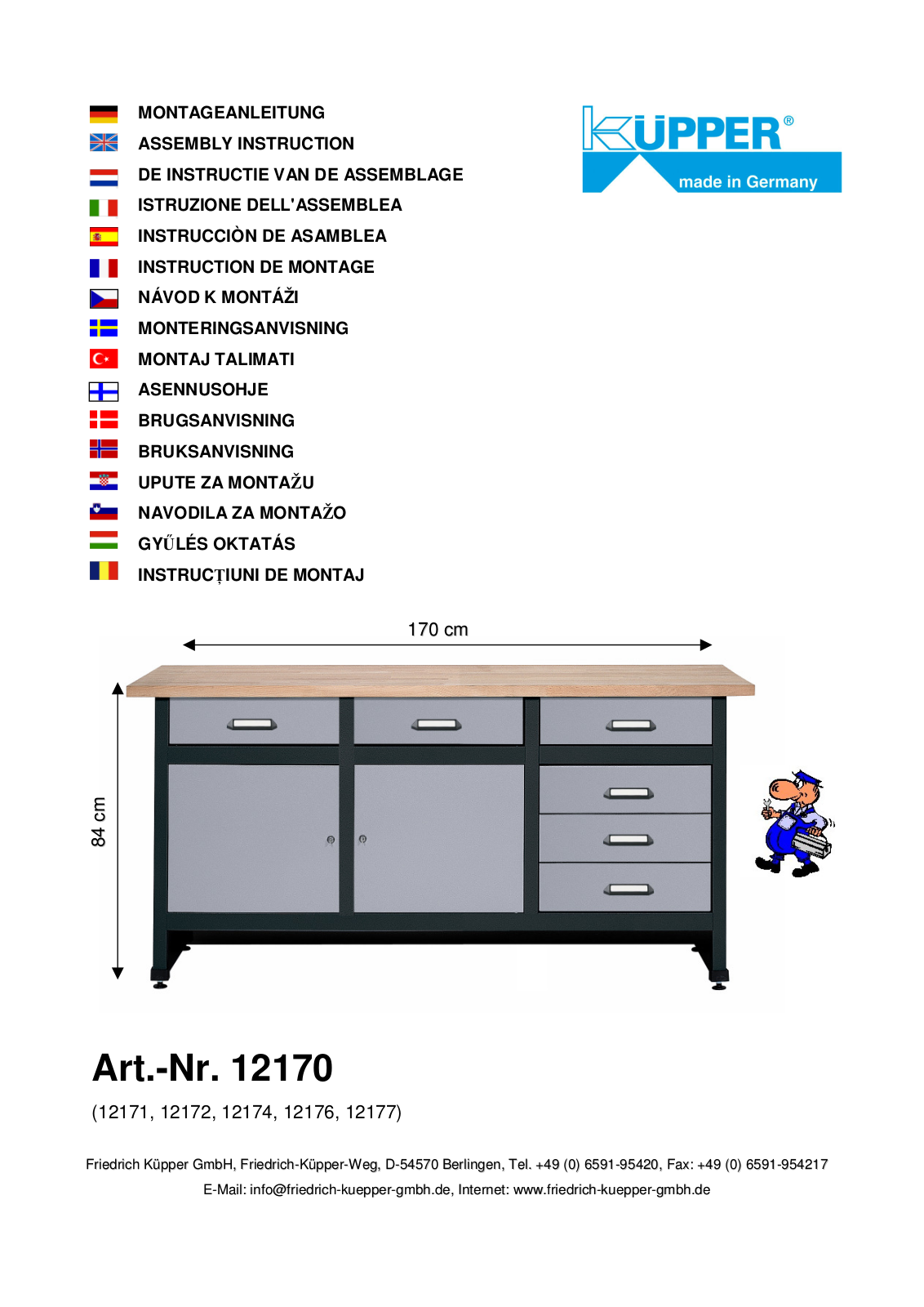 Küpper 12170, 12174, 12171, 12172, 12176 User guide