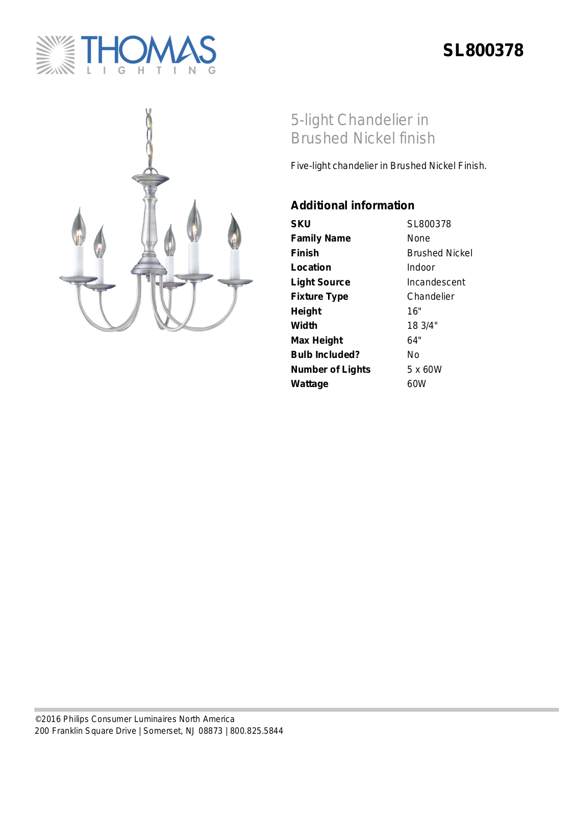 Thomas Lighting SL800378 User Manual - ManualMachine.com