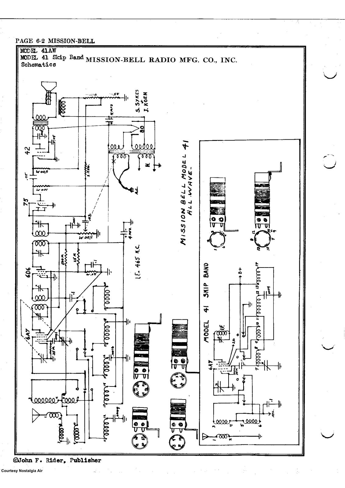 Mission Bell Radio 41SB Schematic - ManualMachine.com