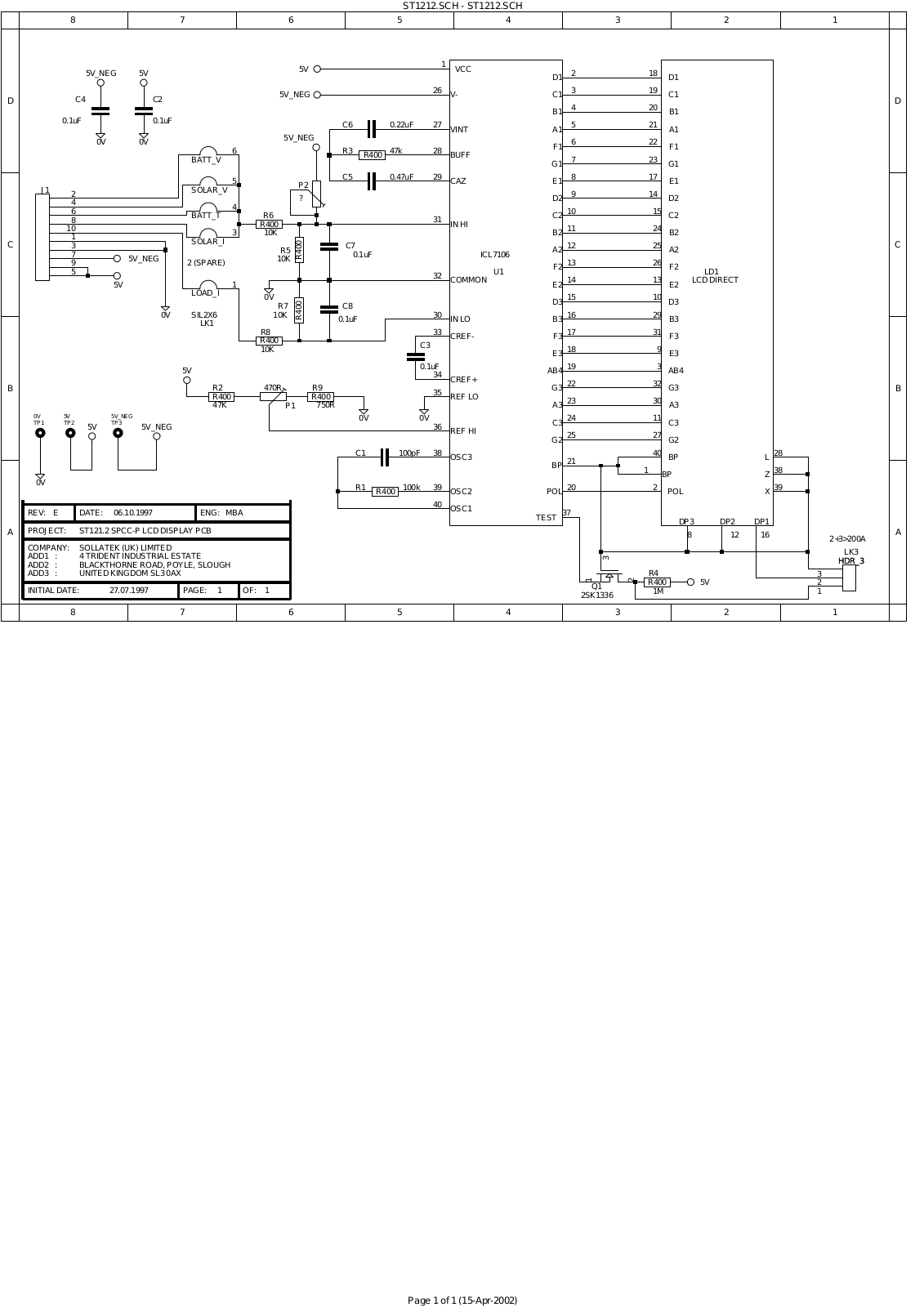 Sollatek ST1212 Schematic - ManualMachine.com
