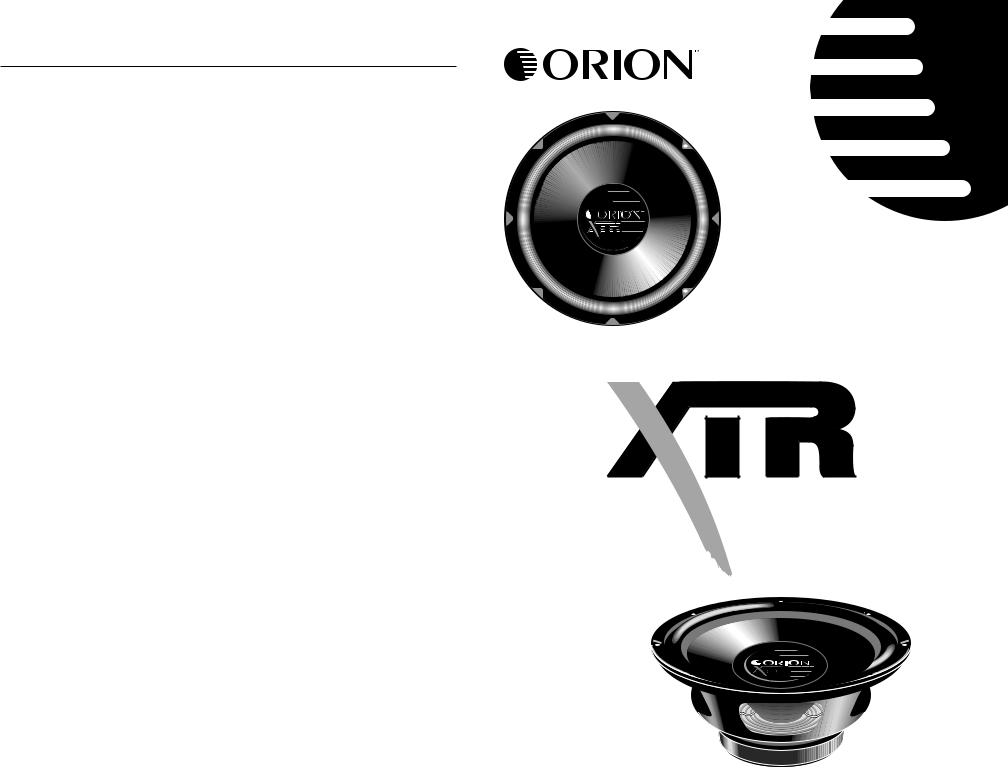 ORION XTR10D, XTR8D, XTR12S, XTR8S, XTR15S Owners Manual