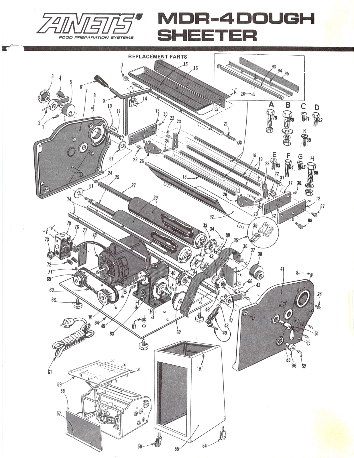 Anets MDR-4 Parts List