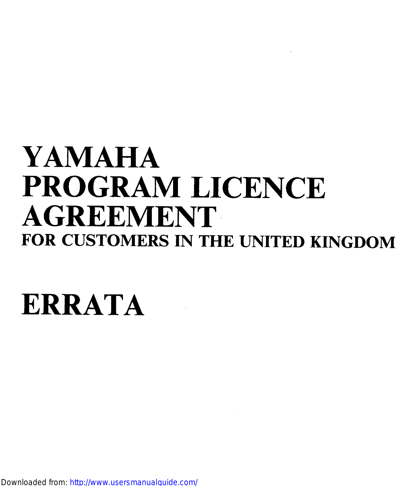 Yamaha Audio C1 User Manual