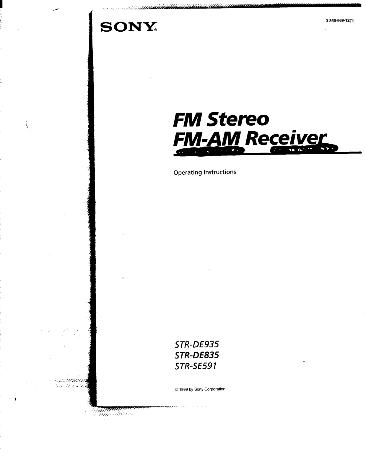 Sony STR-SE951 User Manual