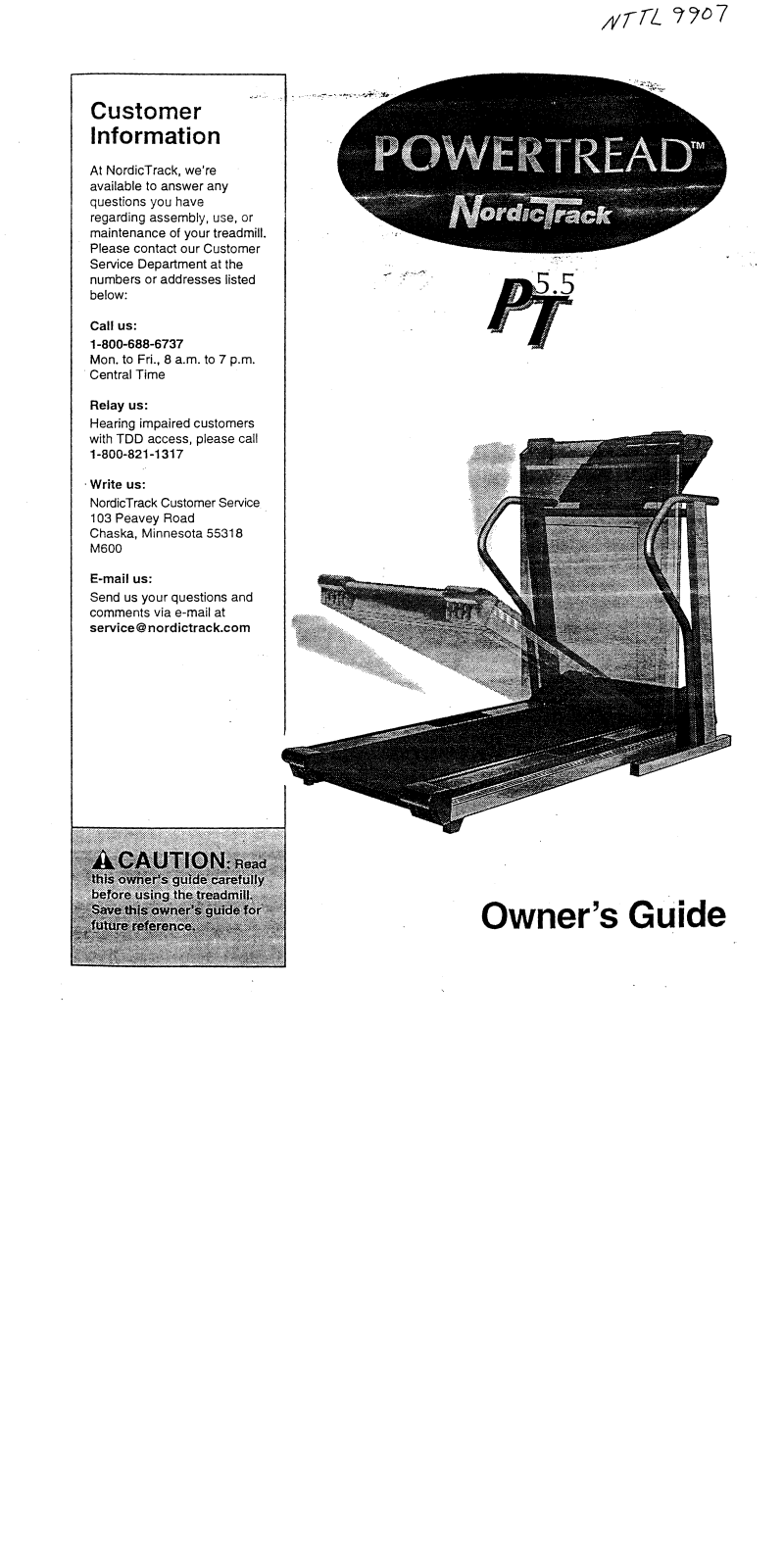 NordicTrack NTTL99070, NTTL99071 Owner's Manual