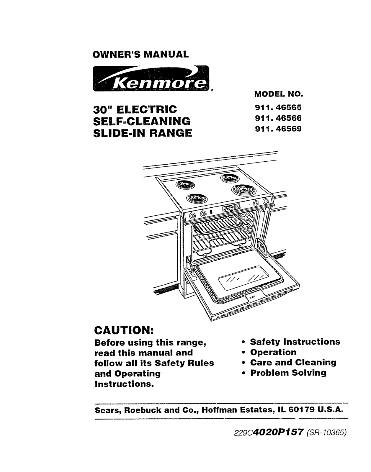 Kenmore 91146565690, 91146566690, 91146569690 Owner’s Manual