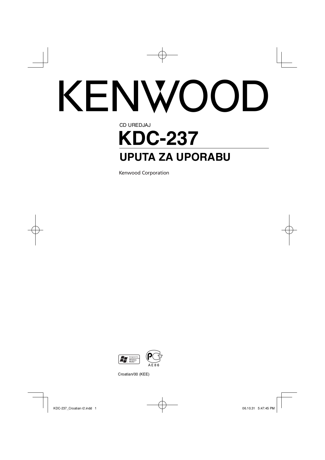 Kenwood KDC-237 User Manual