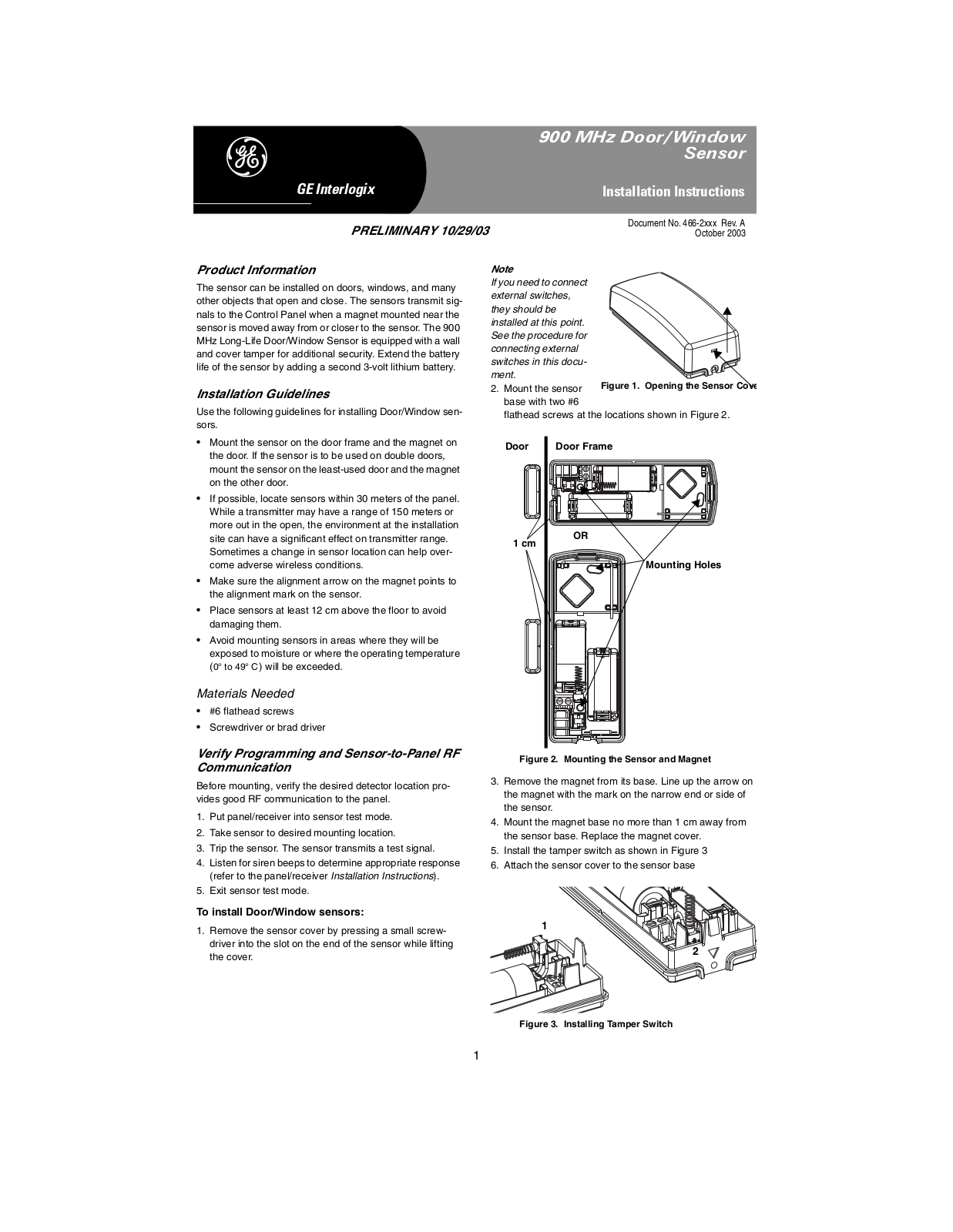 UTC Fire and Security Americas 824 DWS User Manual