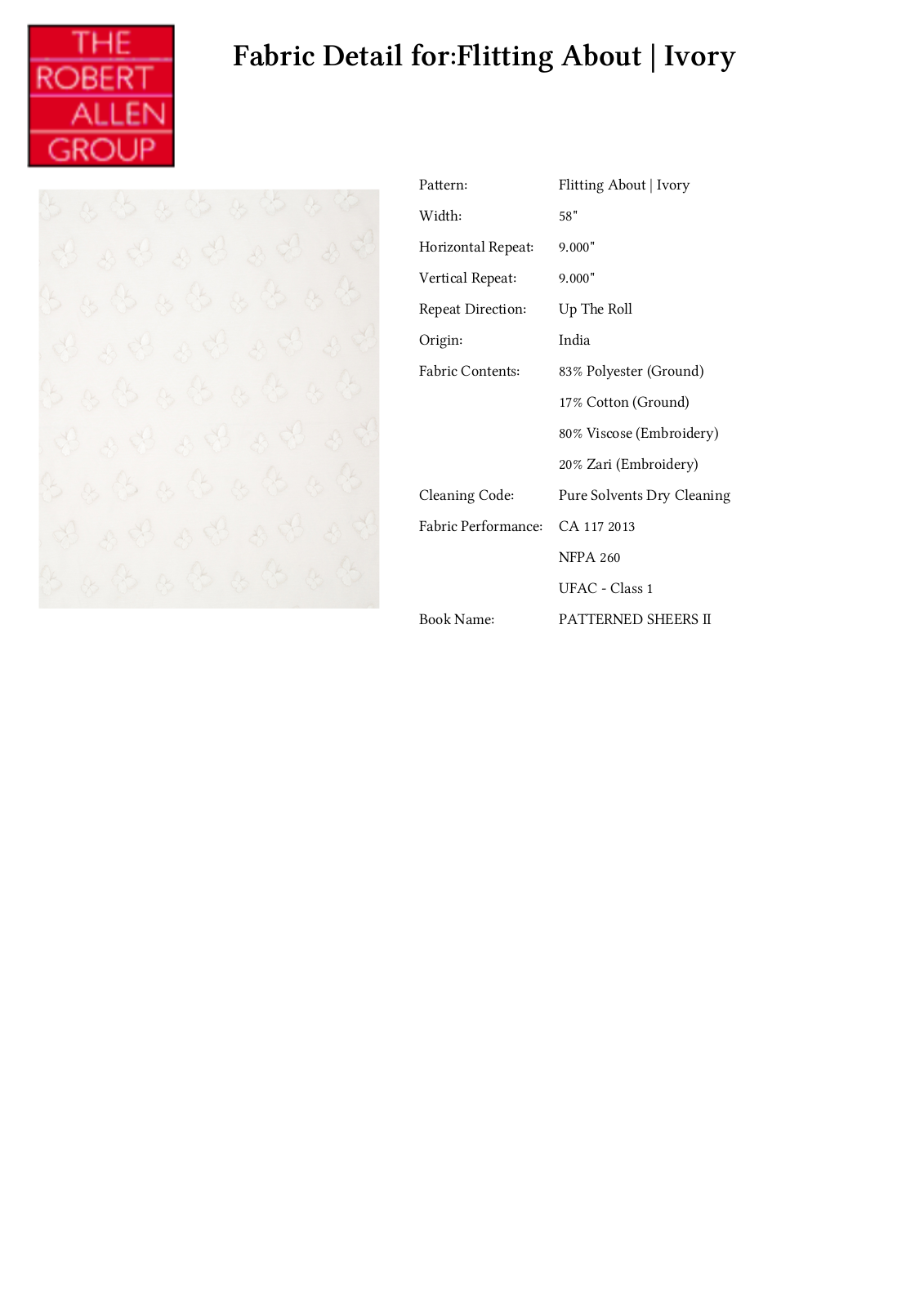 Robert Allen RALF1532 Specifications - ManualMachine.com