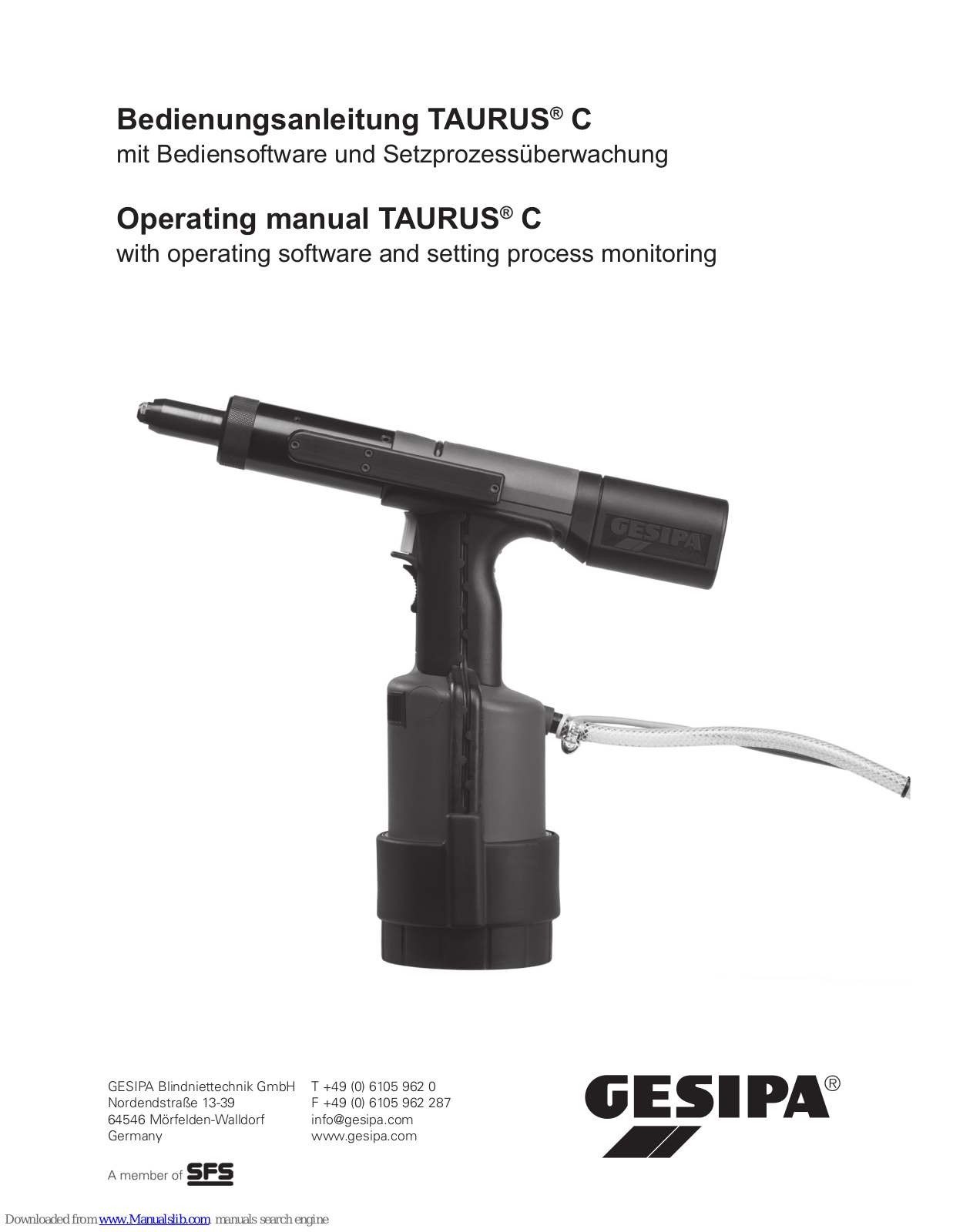 Gesipa TAURUS 3 C, TAURUS 4 C, TAURUS 1 C, TAURUS 2 C Operating Manual - ManualMachine.com