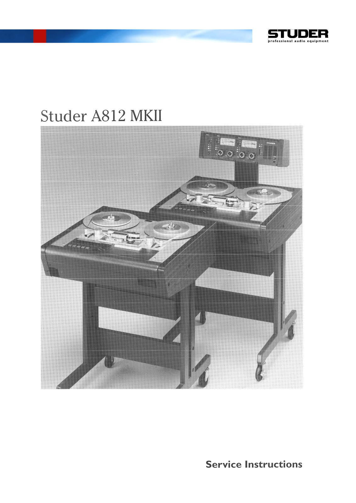 Studer A-812 Mk2 Service manual